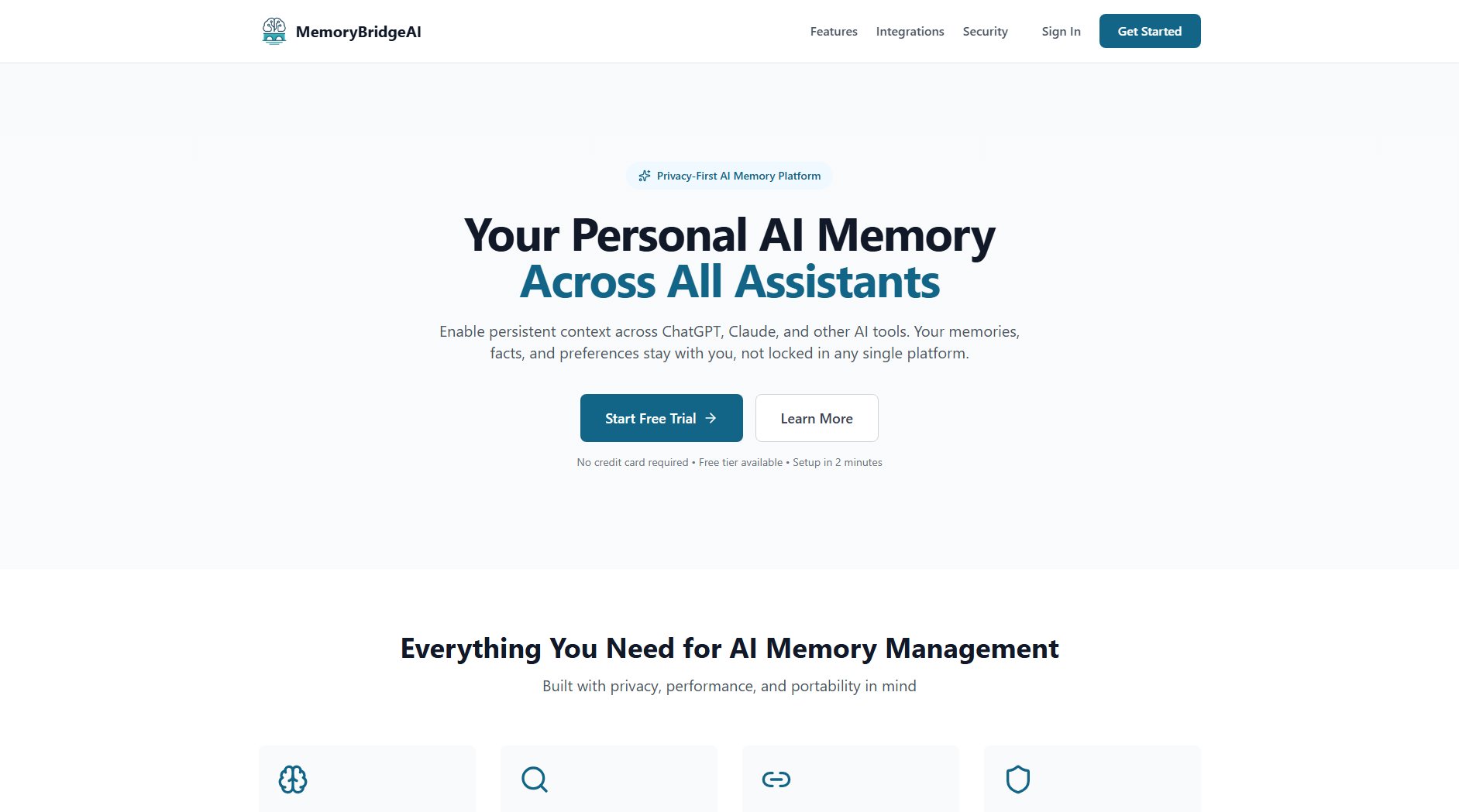 MemoryBridge AI MemoryBridge AI Interface & Screenshots