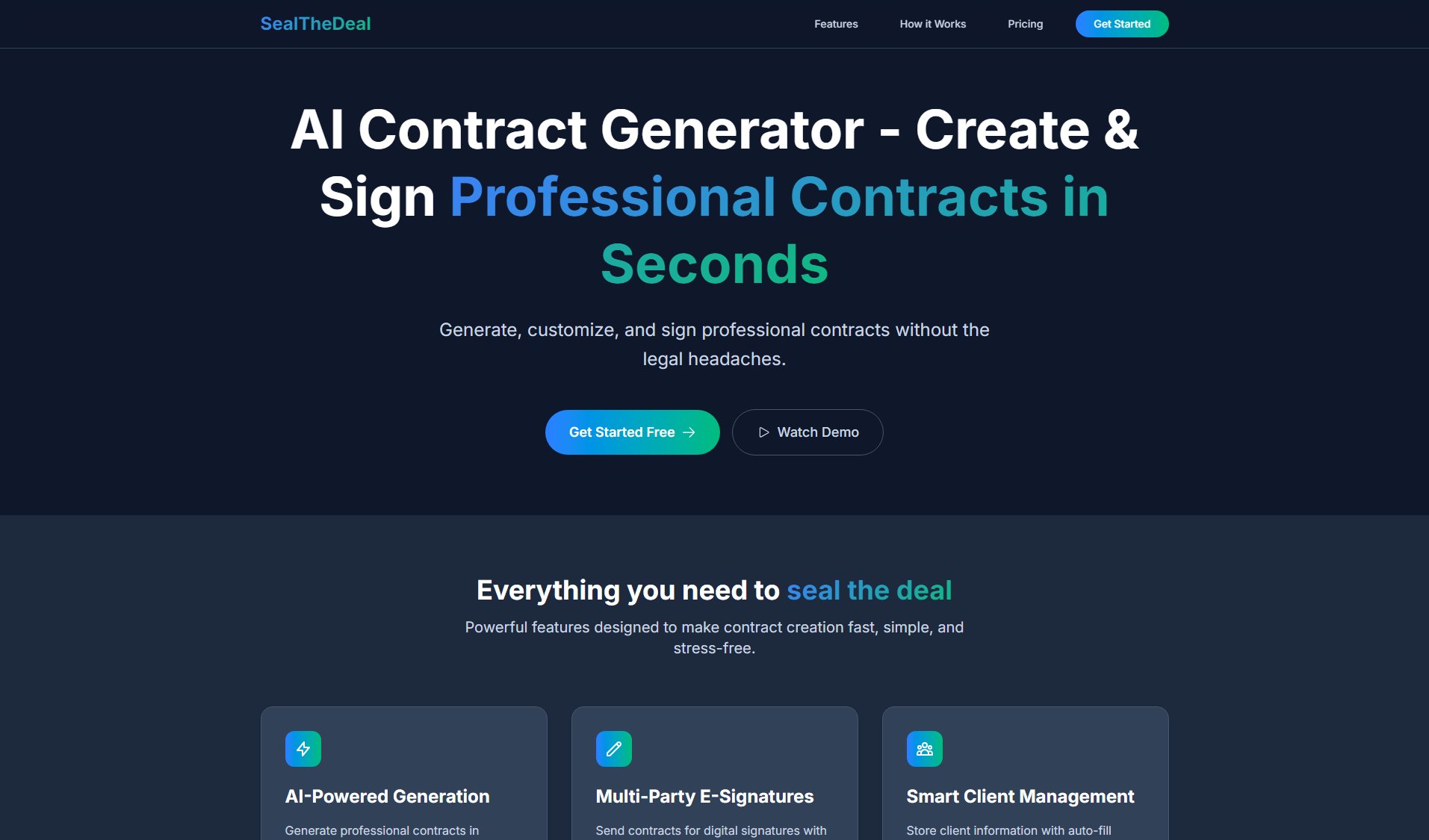 SealTheDeal SealTheDeal Interface & Screenshots