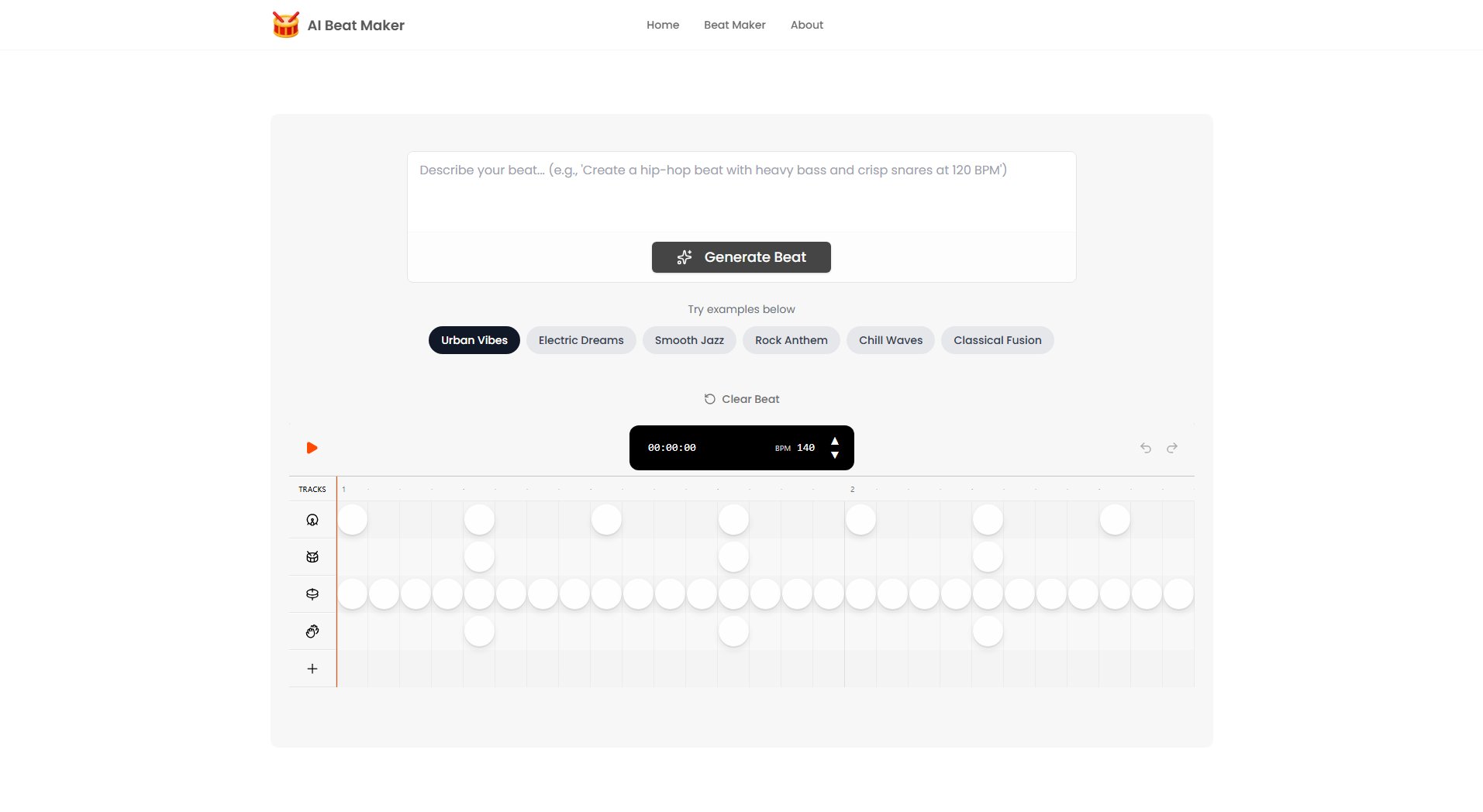 AI Beat Maker AI Beat Maker Interface & Screenshots AI Beat Maker AI Beat Maker Interface & Screenshots