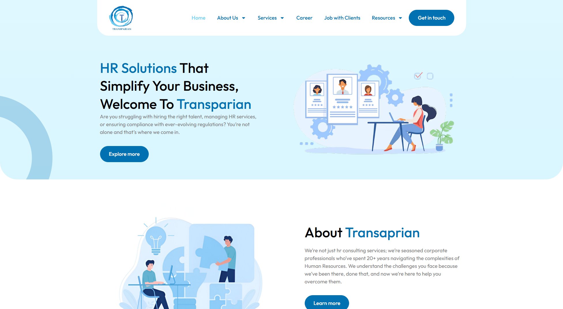 Transparian Transparian Interface & Screenshots