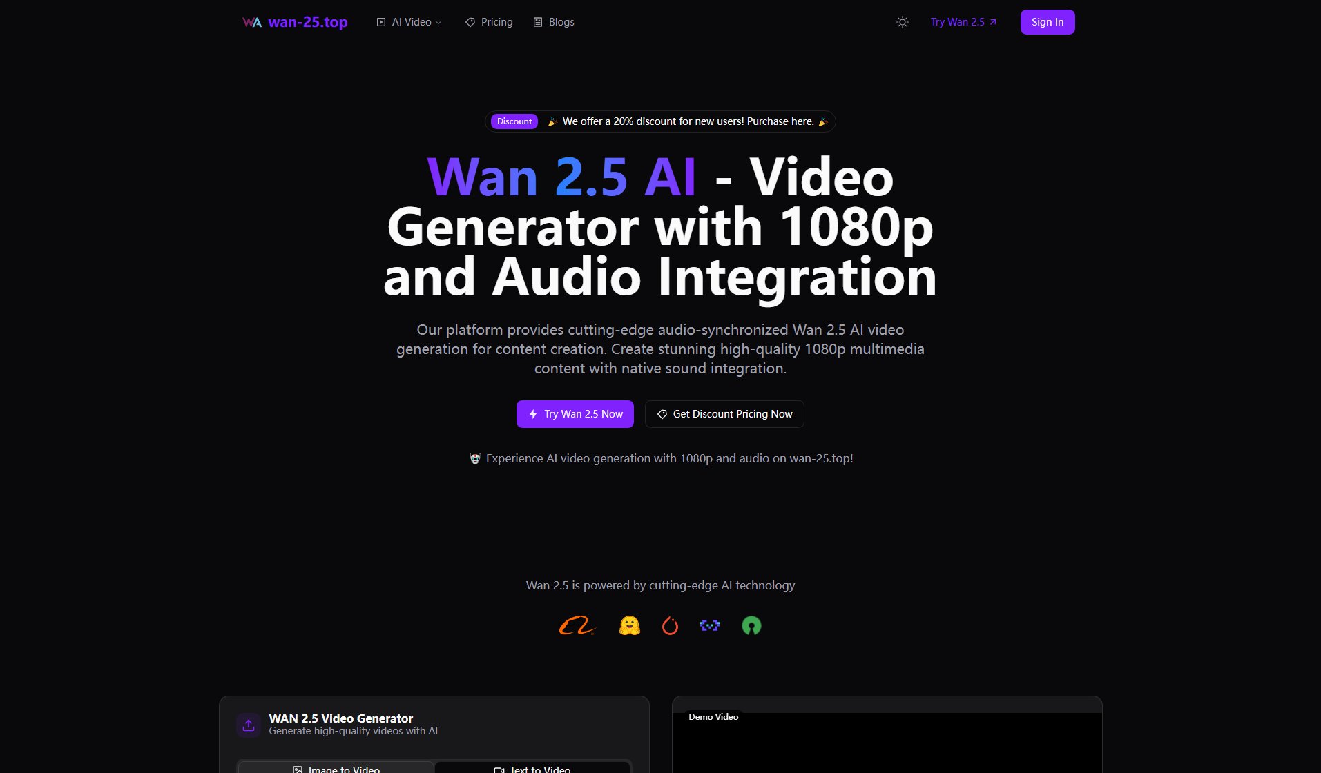 Wan 2.5 AI Wan 2.5 AI Interface & Screenshots