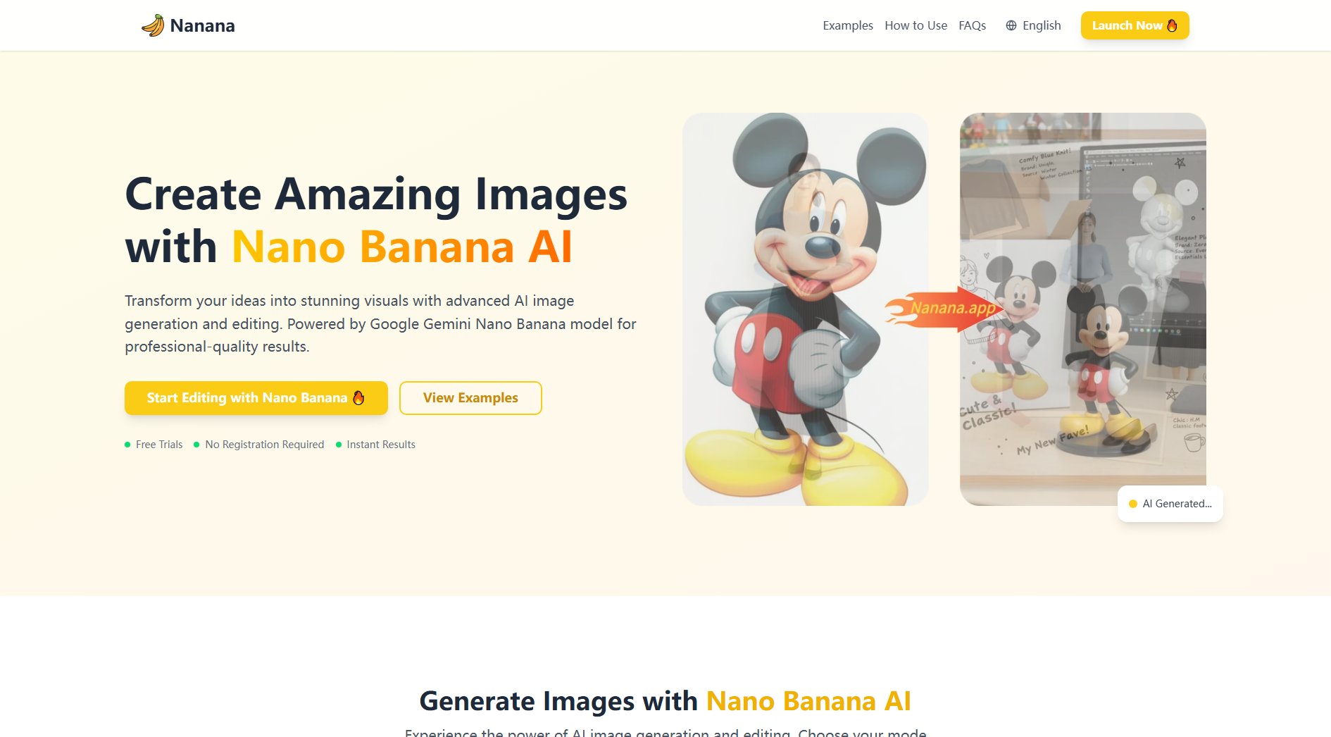 Nano Banana Nano Banana Interface & Screenshots