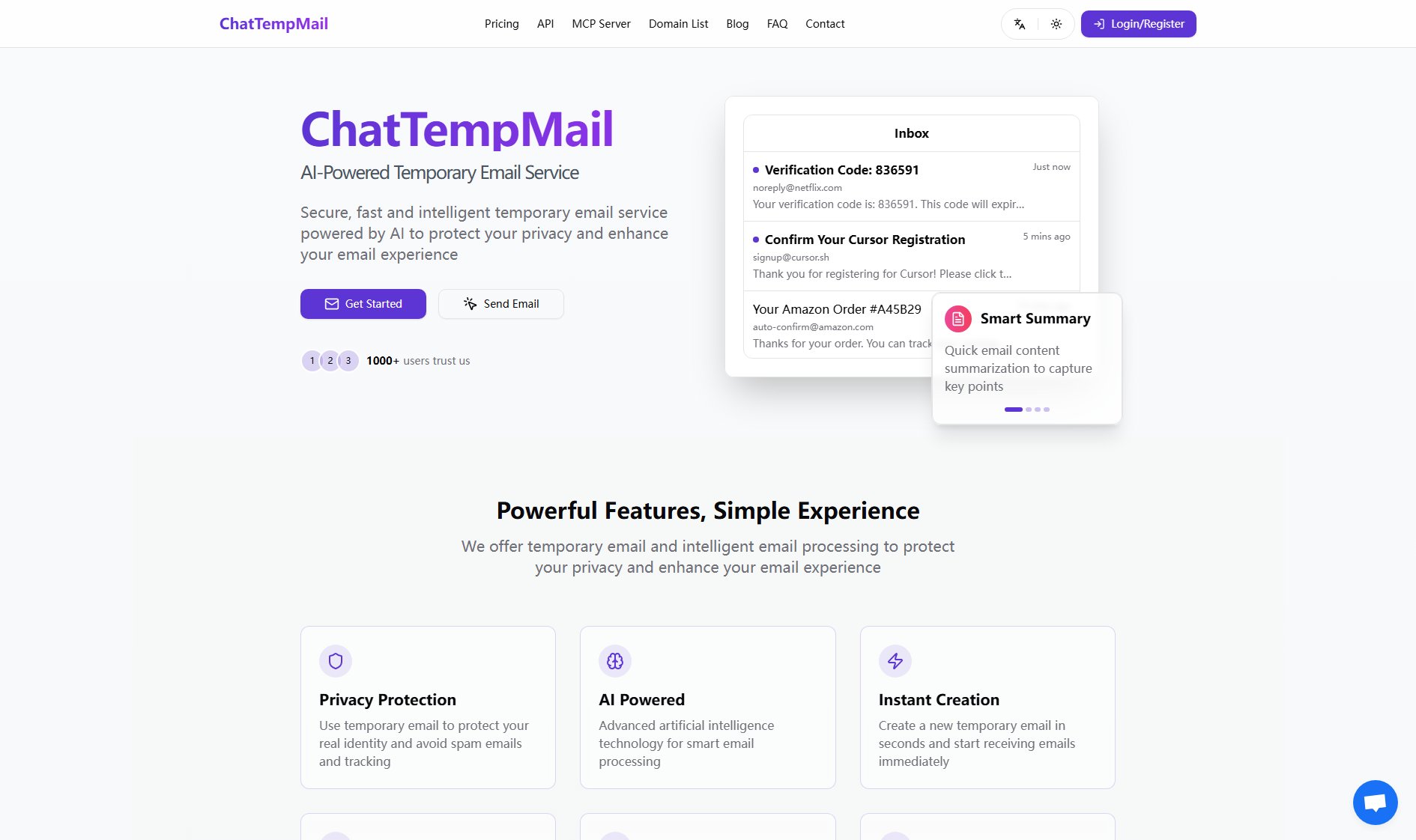 ChatTempMail ChatTempMail Interface & Screenshots