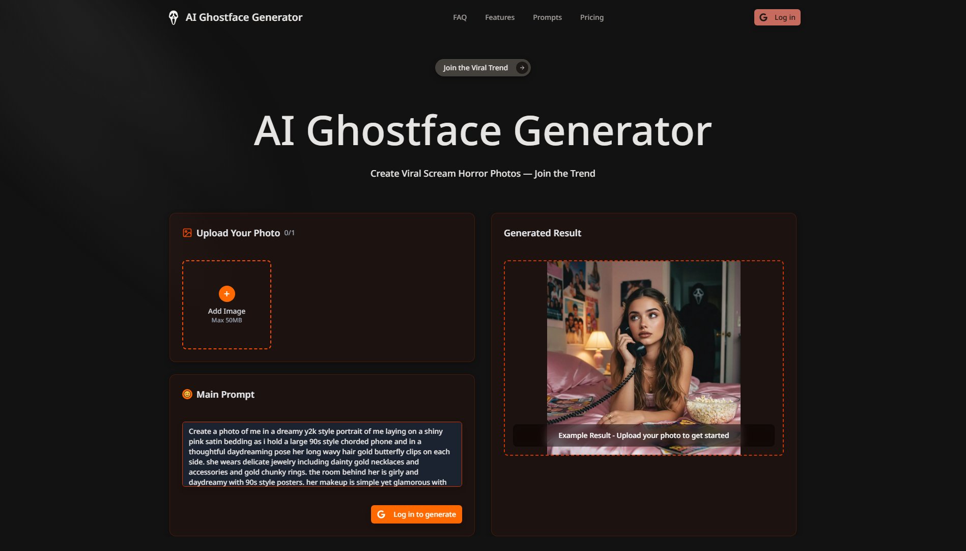 AI Ghostface Generator AI Ghostface Generator Interface & Screenshots