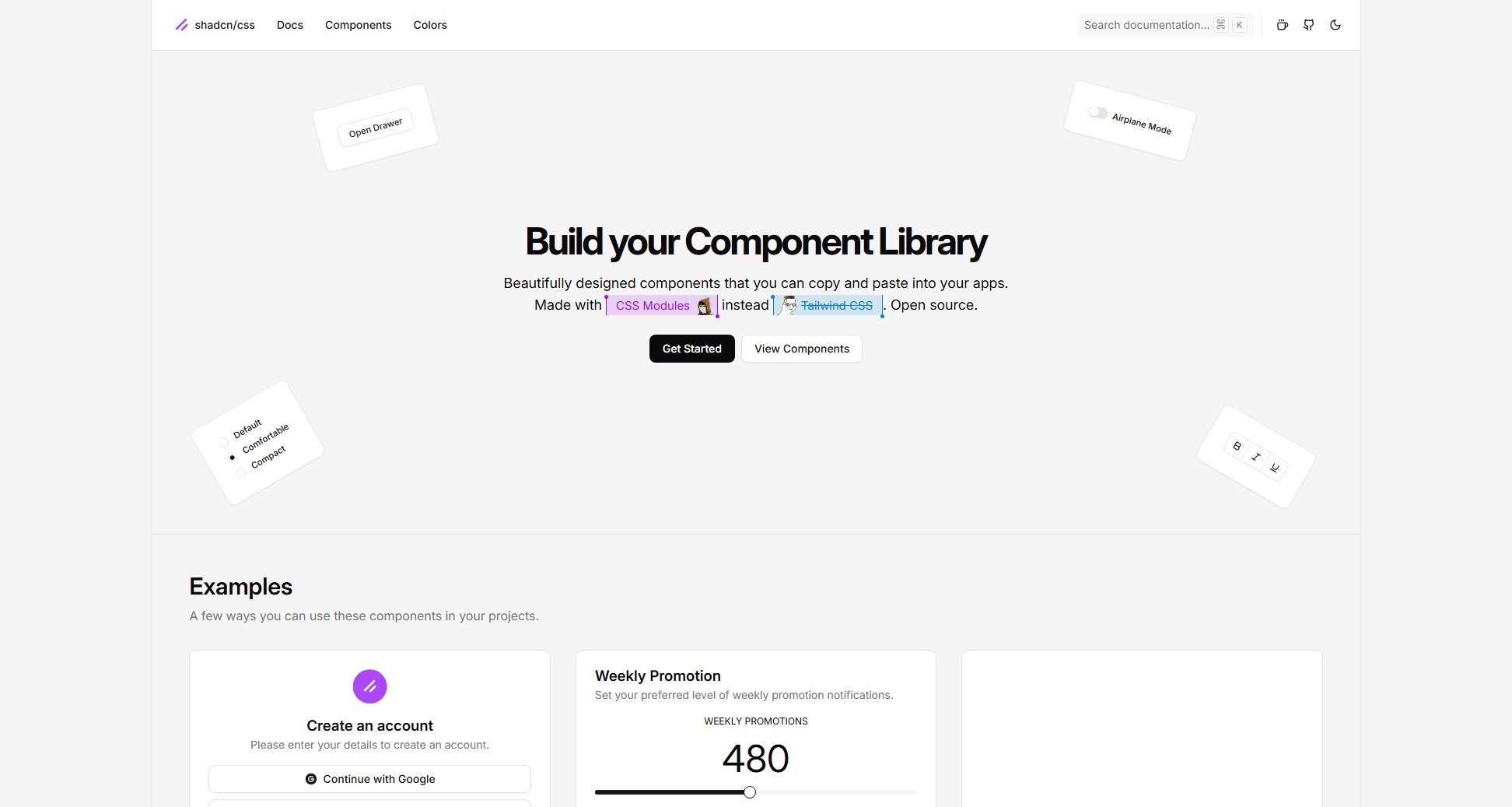 shadcn/css shadcn/css Interface & Screenshots