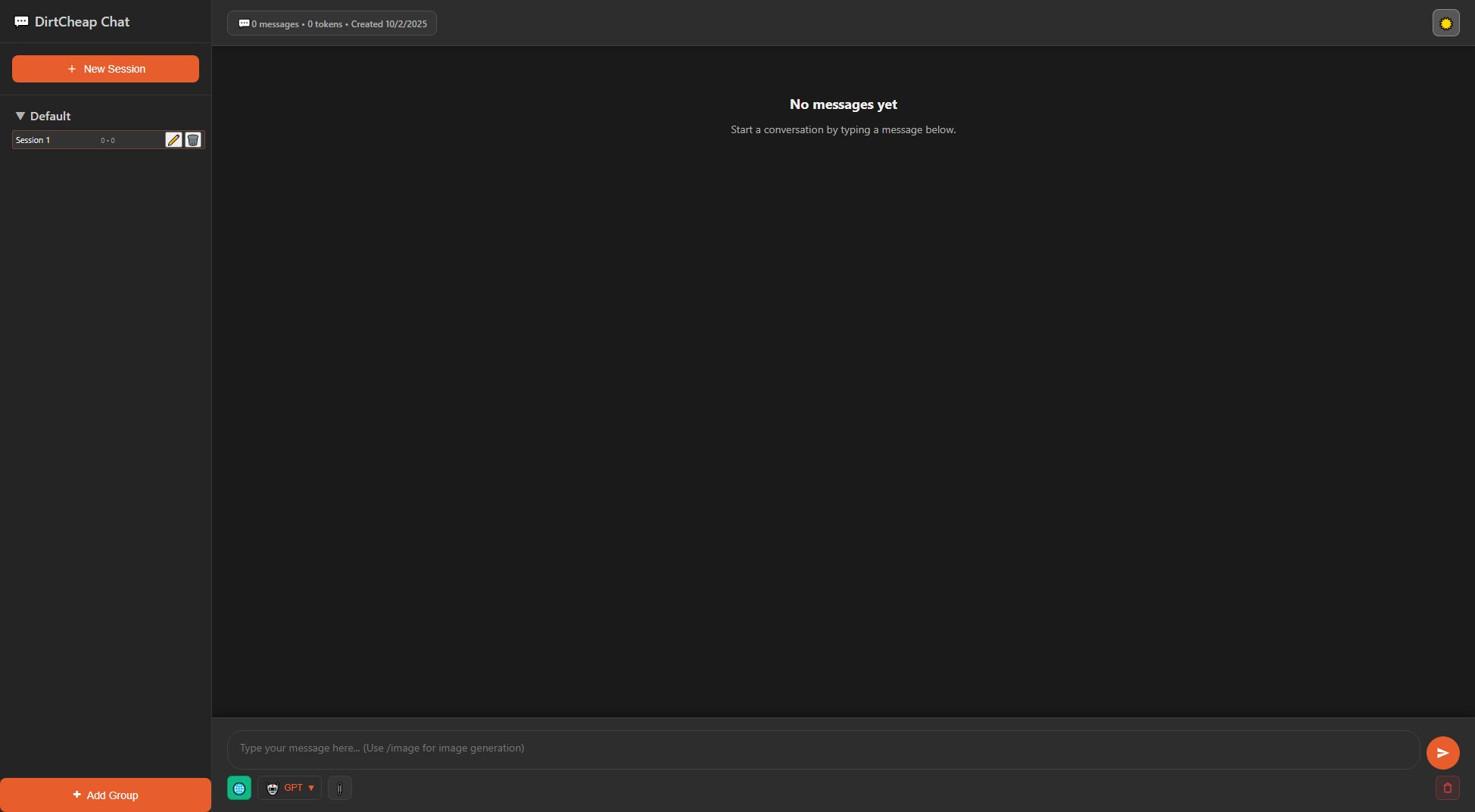 DirtCheap Chat DirtCheap Chat Interface & Screenshots