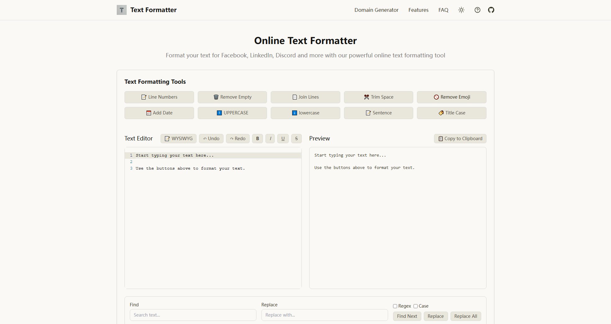 Text Formatter Text Formatter Interface & Screenshots