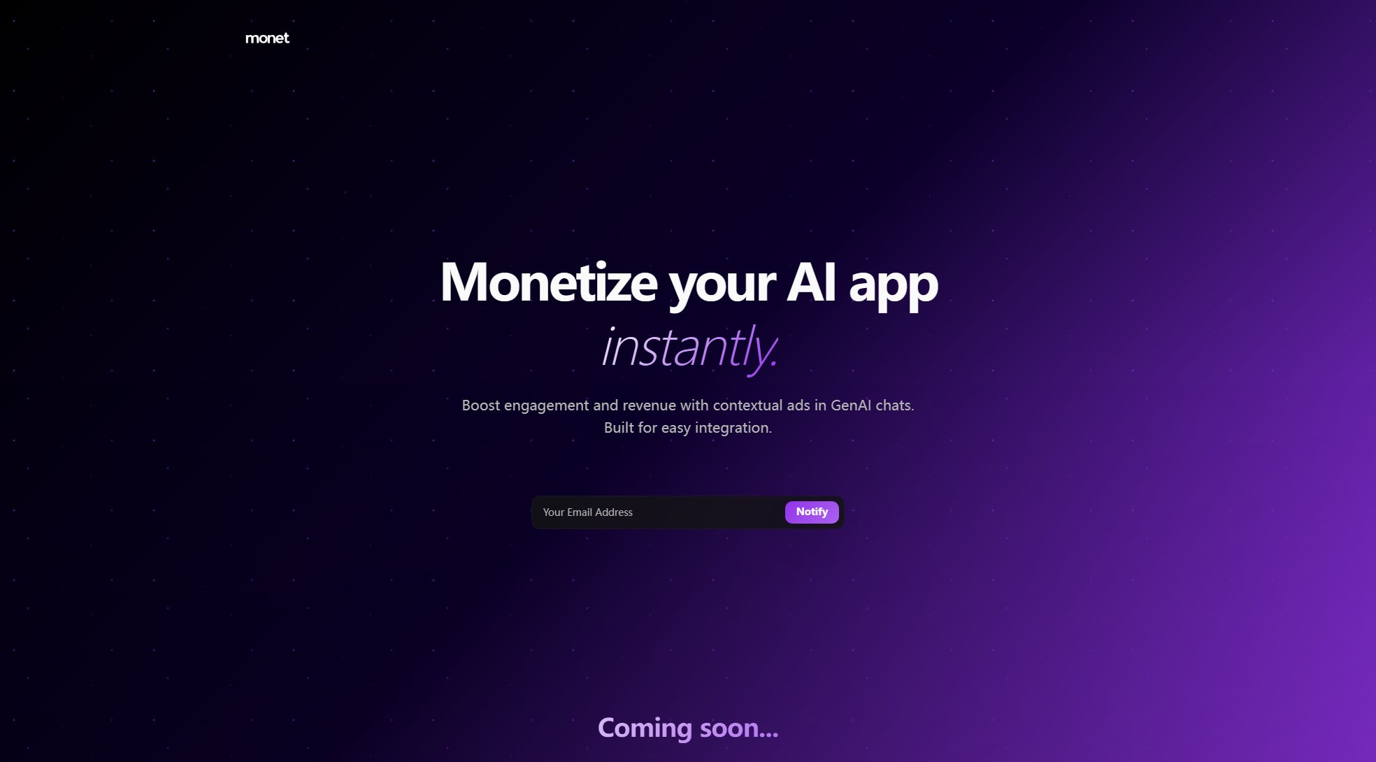 Monet Monet Interface & Screenshots