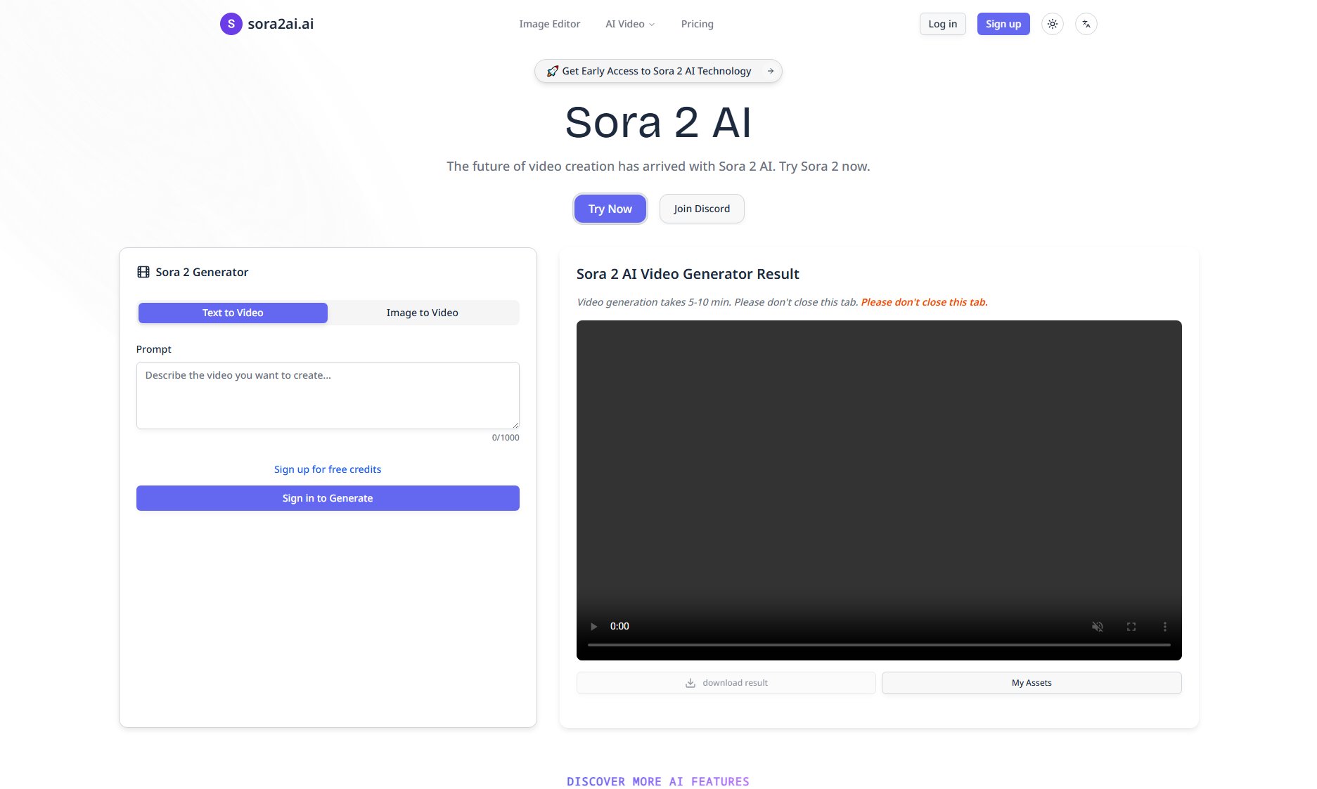 Sora2ai.ai Sora2ai.ai Interface & Screenshots
