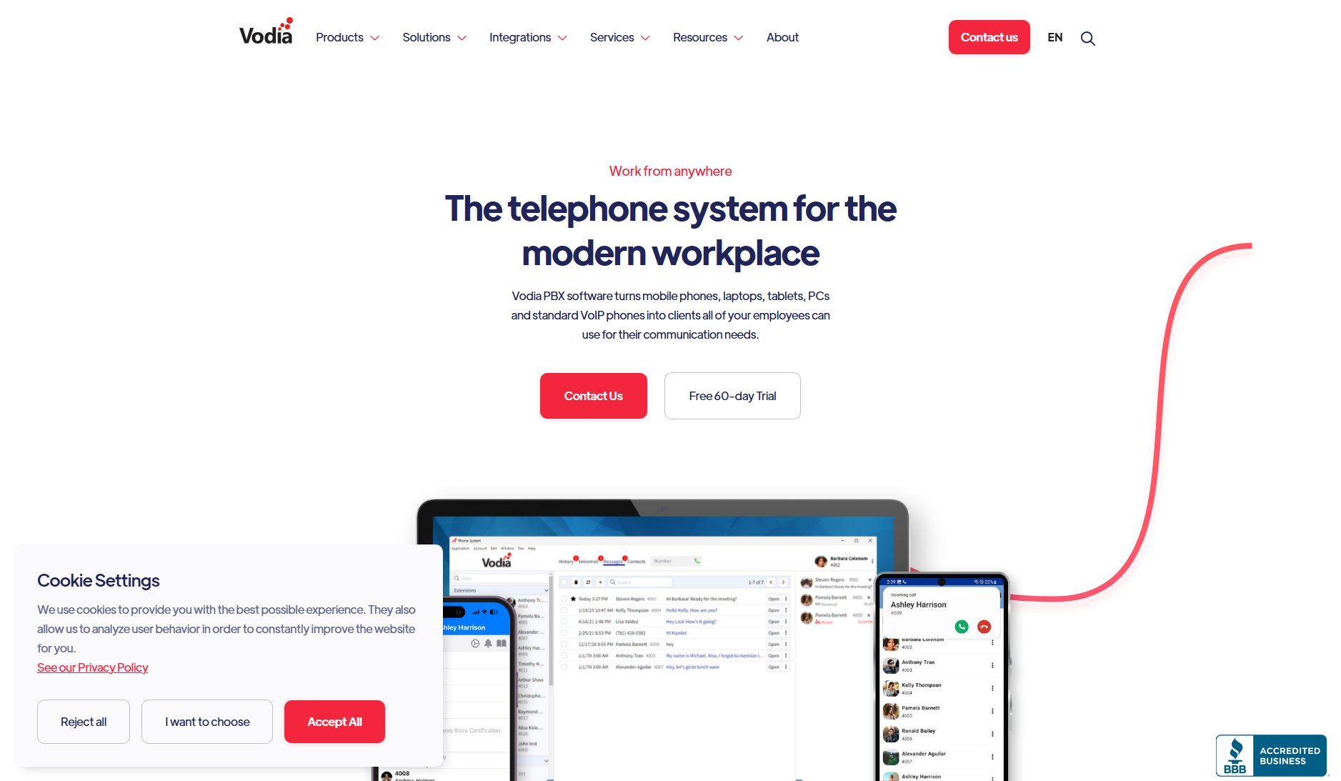 Vodia IP-PBX Vodia IP-PBX Interface & Screenshots