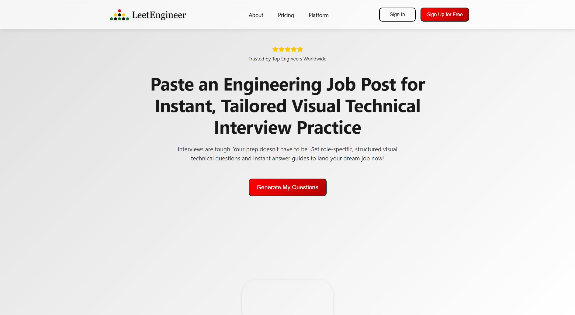 LeetEngineer LeetEngineer Interface & Screenshots