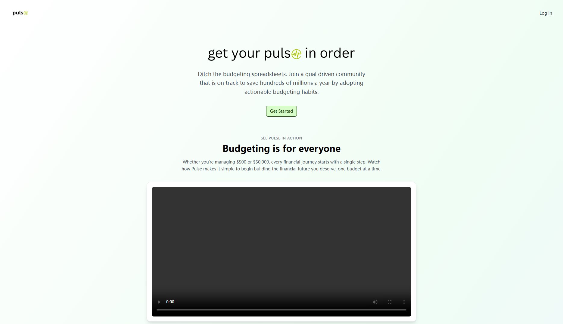 Pulse Finance Pulse Finance Interface & Screenshots