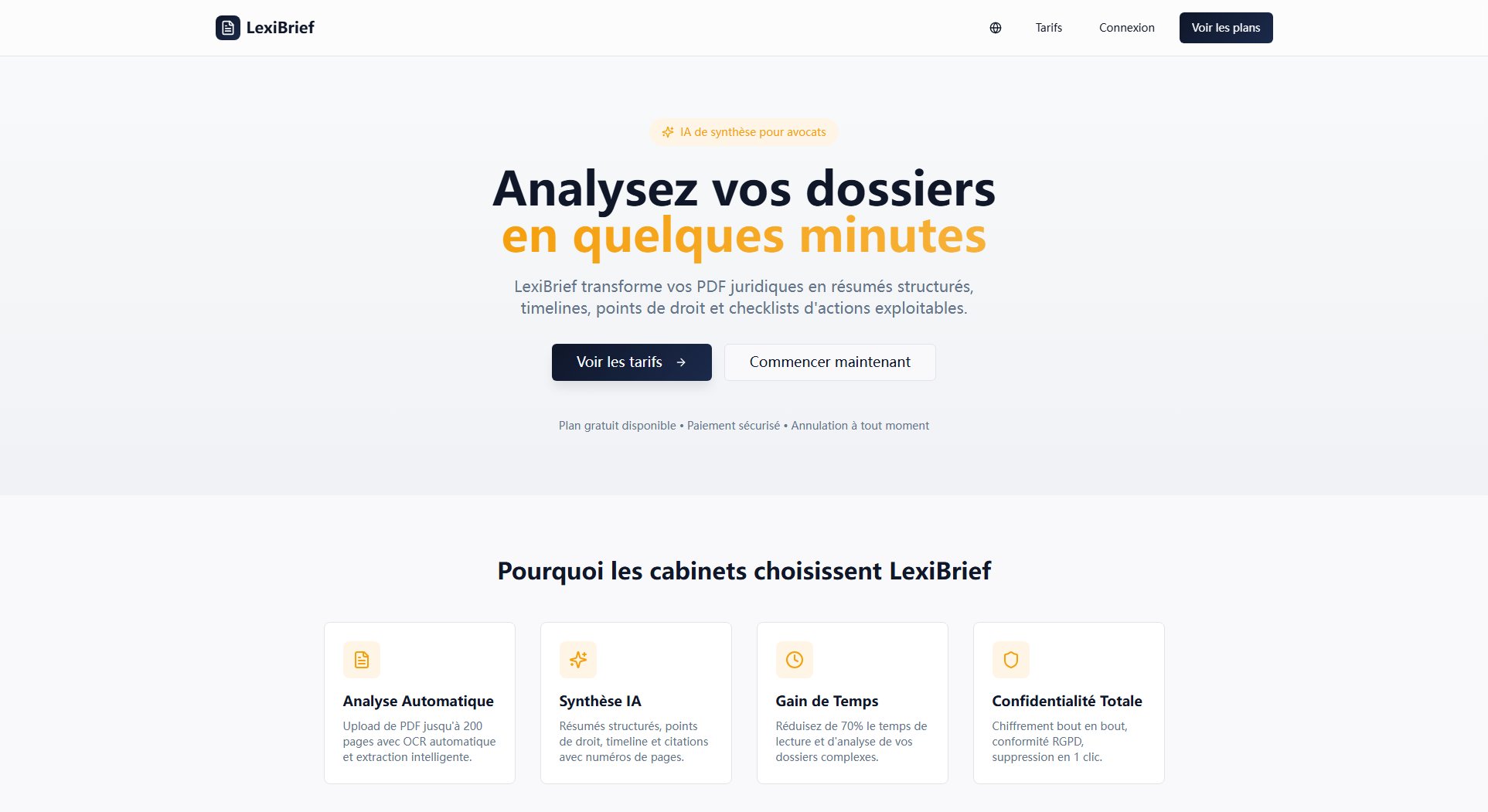 LexiBrief LexiBrief Interface & Screenshots