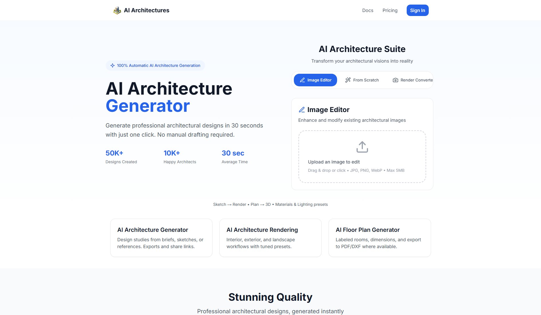 AI Architectures AI Architectures Interface & Screenshots