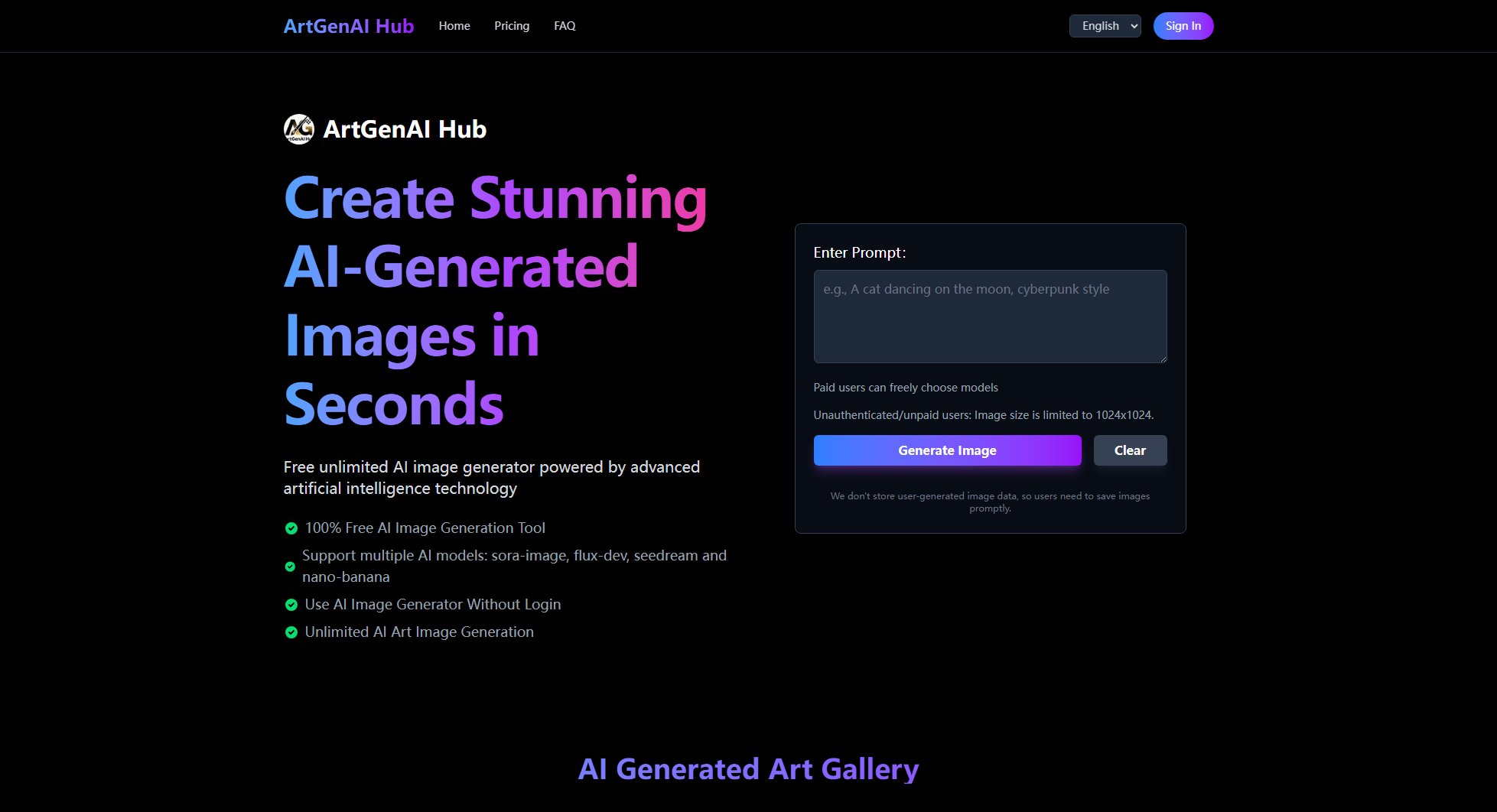 ArtGenAI Hub ArtGenAI Hub Interface & Screenshots