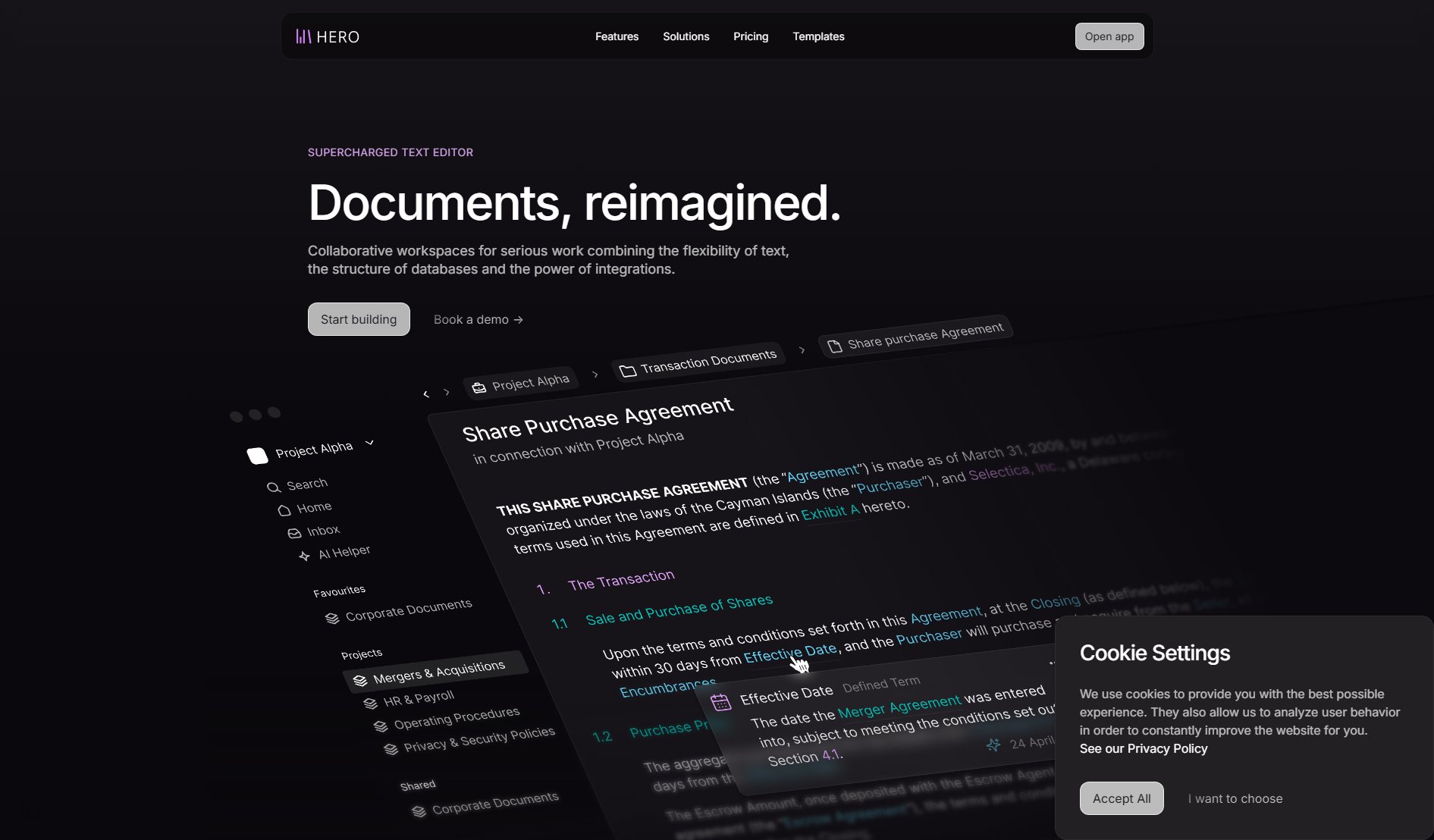 HERO - Smart Document Editor HERO - Smart Document Editor Interface & Screenshots HERO - Smart Document Editor HERO - Smart Document Editor Interface & Screenshots