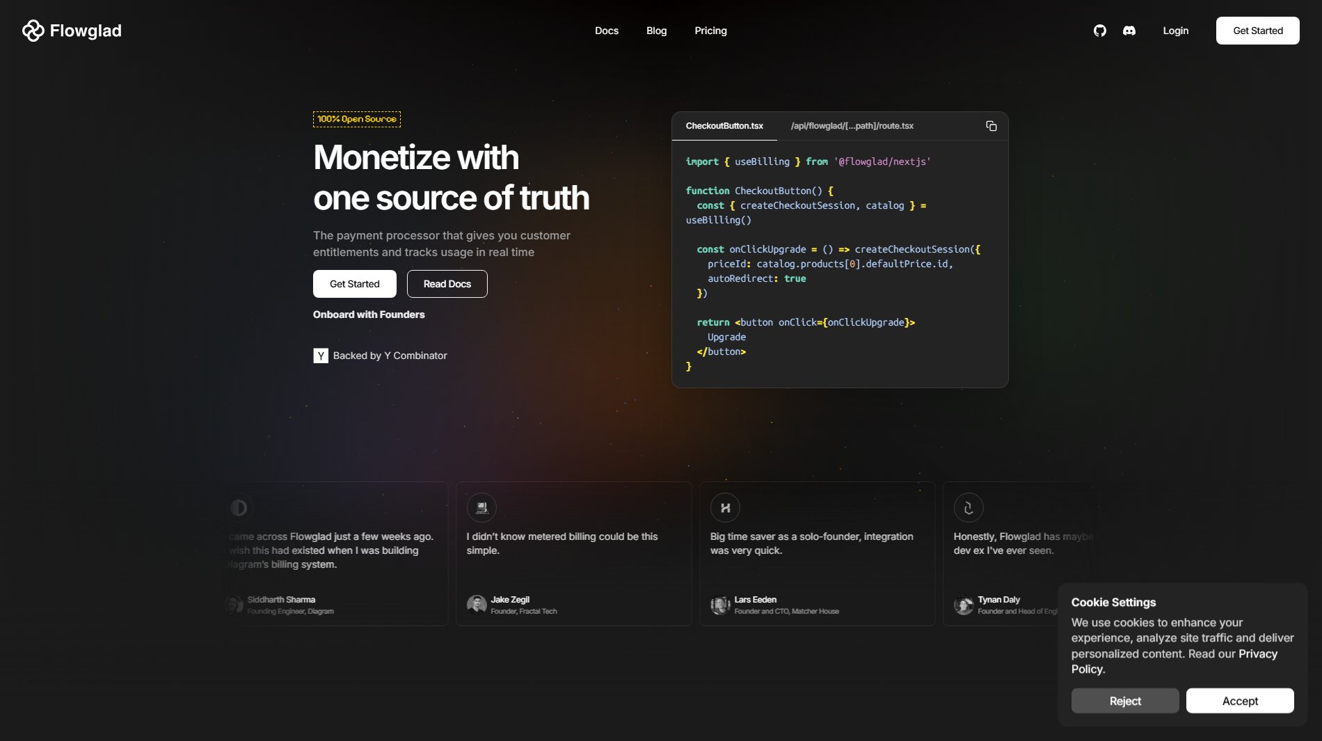 Flowglad Flowglad Interface & Screenshots