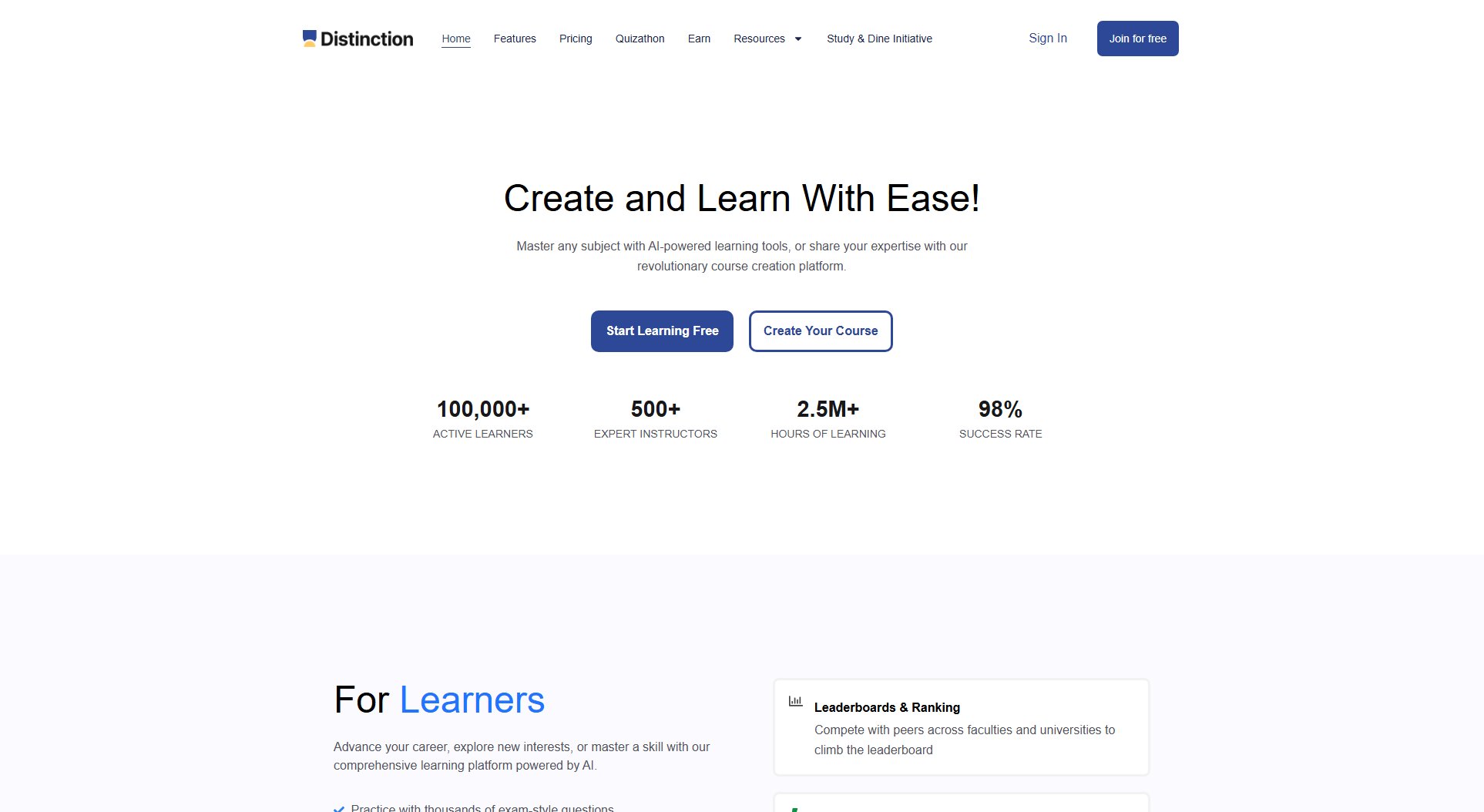 Distinction Distinction Interface & Screenshots