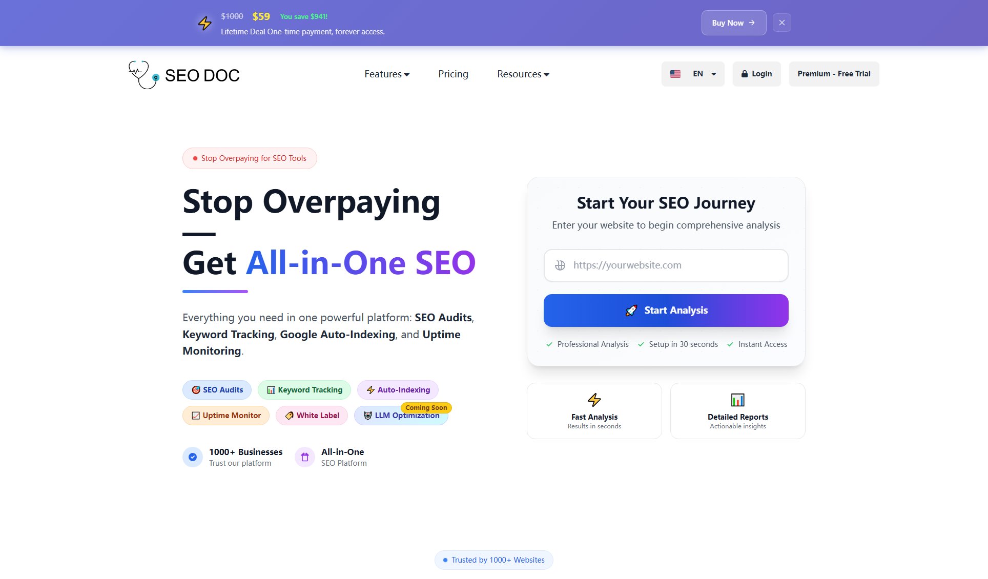 SEODoC SEODoC Interface & Screenshots