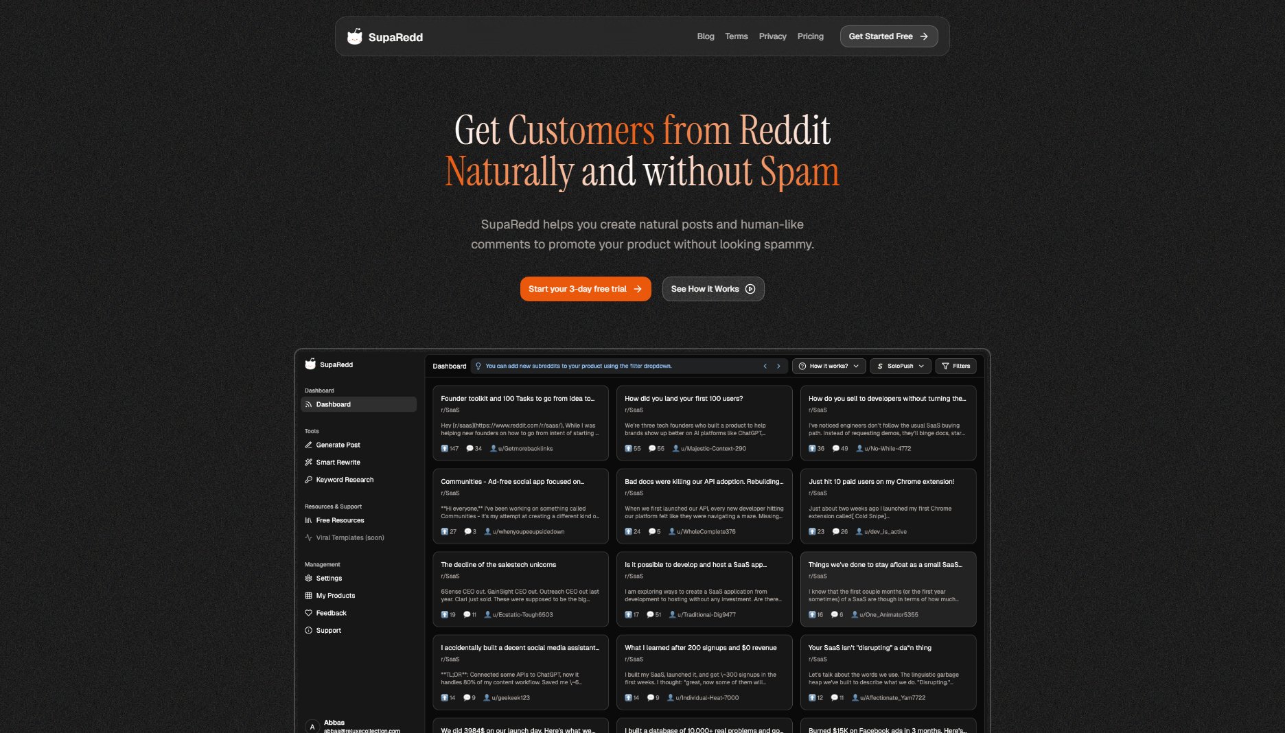 SupaRedd SupaRedd Interface & Screenshots