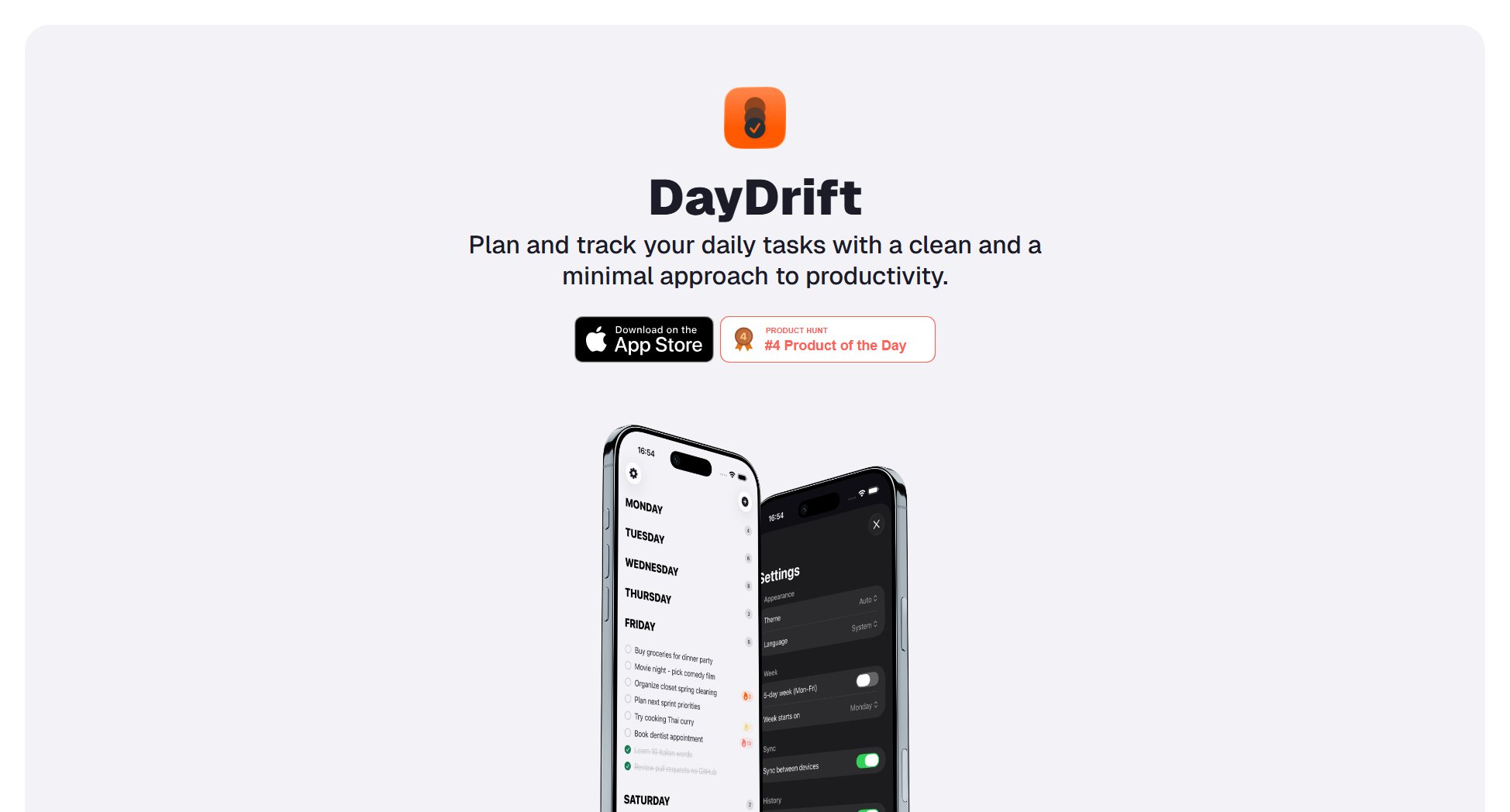 DayDrift DayDrift Interface & Screenshots