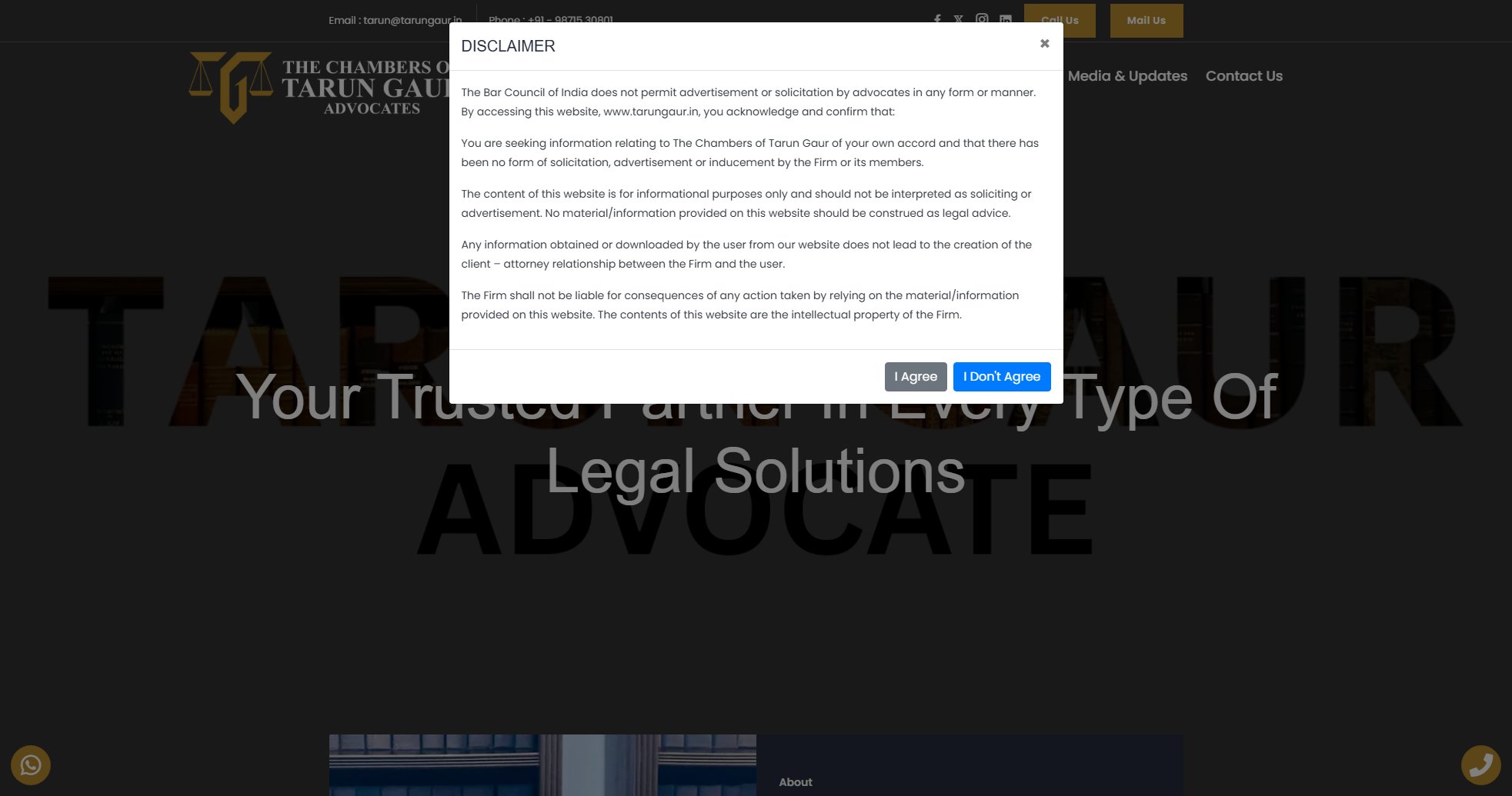 TARUN GAUR - Lawyer & Attorney Firm TARUN GAUR - Lawyer & Attorney Firm Interface & Screenshots