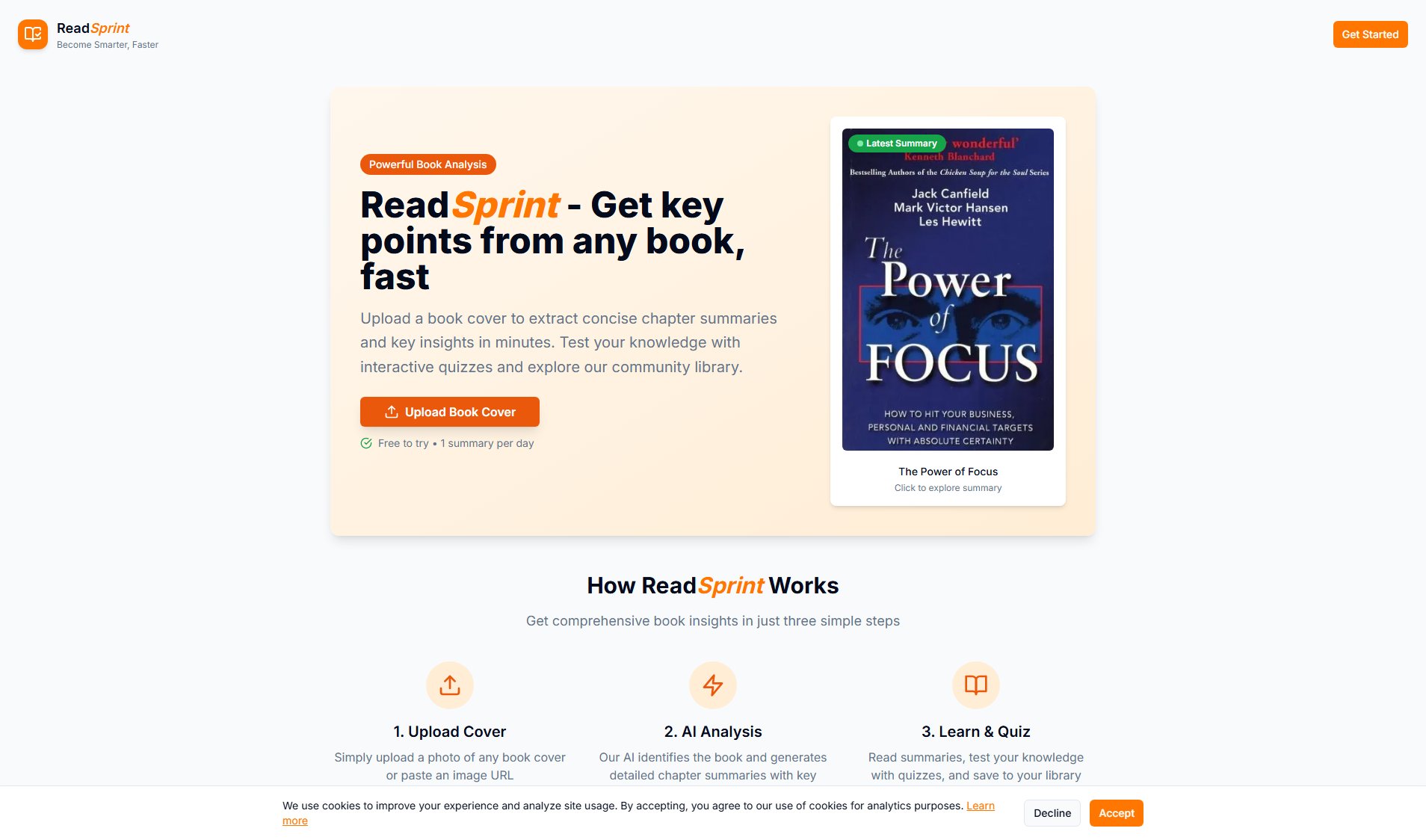 ReadSprint ReadSprint Interface & Screenshots ReadSprint ReadSprint Interface & Screenshots