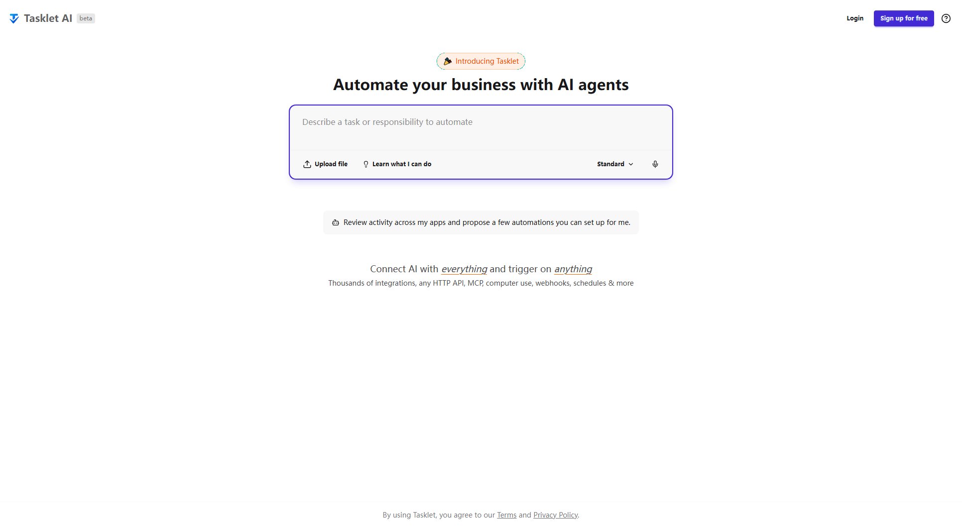Tasklet AI Tasklet AI Interface & Screenshots Tasklet AI Tasklet AI Interface & Screenshots