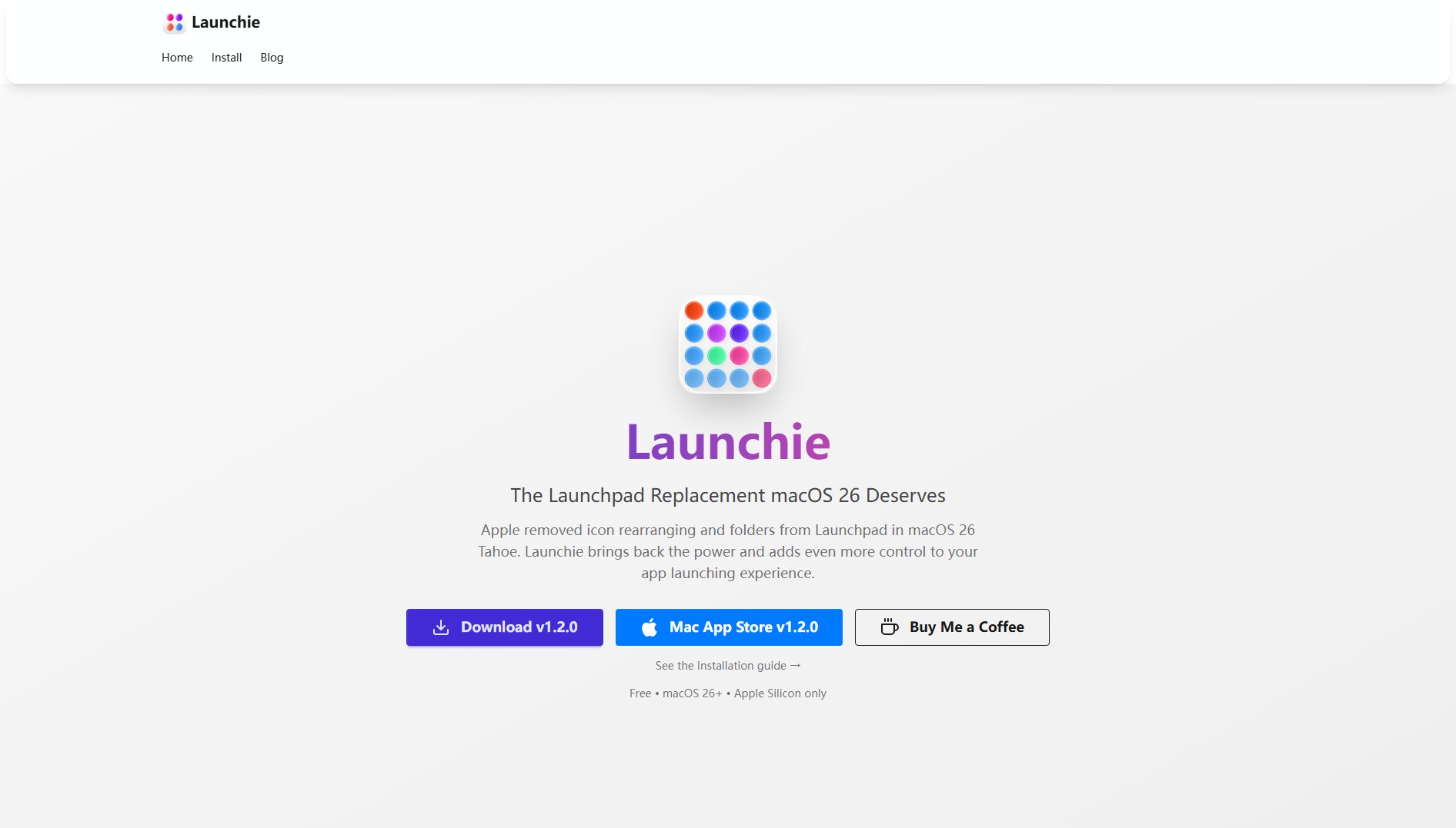 Launchie Launchie Interface & Screenshots