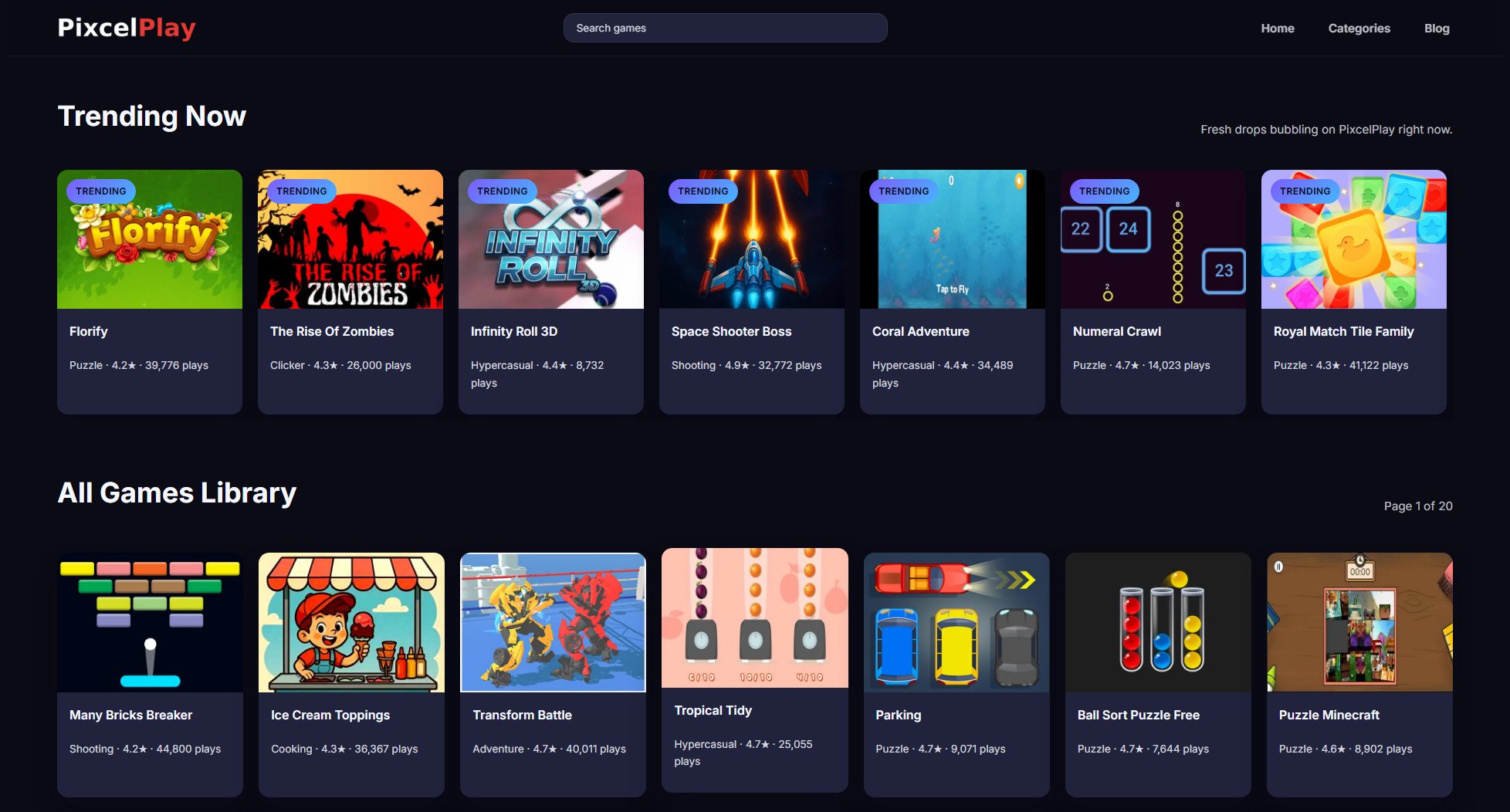 PixcelPlay PixcelPlay Interface & Screenshots PixcelPlay PixcelPlay Interface & Screenshots