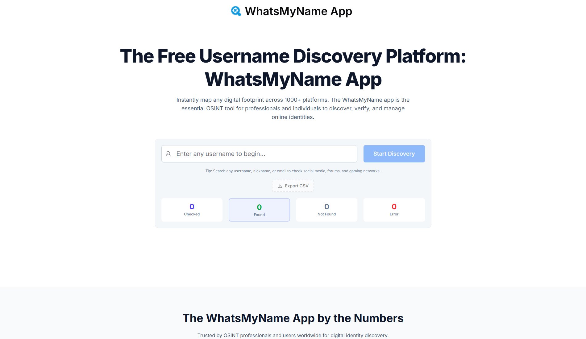 WhatsMyName App WhatsMyName App Interface & Screenshots WhatsMyName App WhatsMyName App Interface & Screenshots