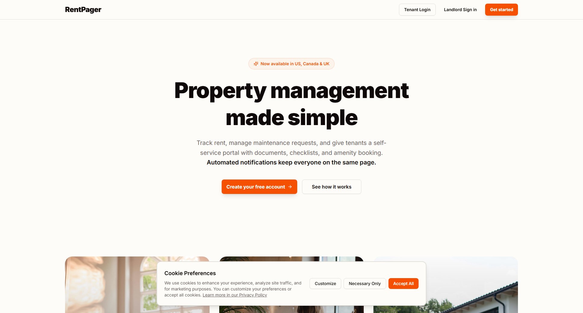 RentPager RentPager Interface & Screenshots