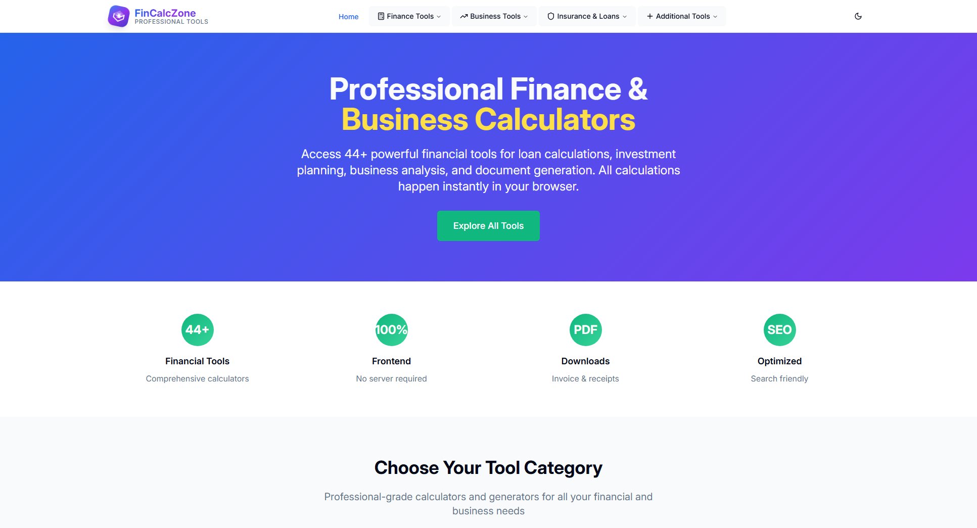 FinCalcZone FinCalcZone Interface & Screenshots