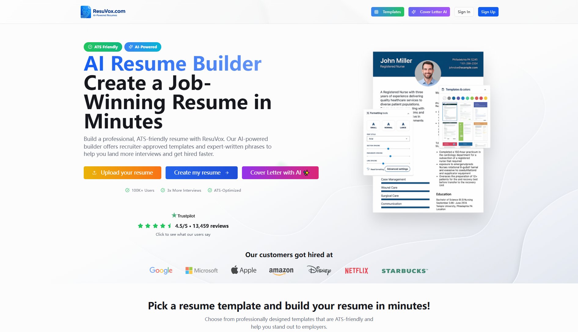ResuVox ResuVox Interface & Screenshots ResuVox ResuVox Interface & Screenshots