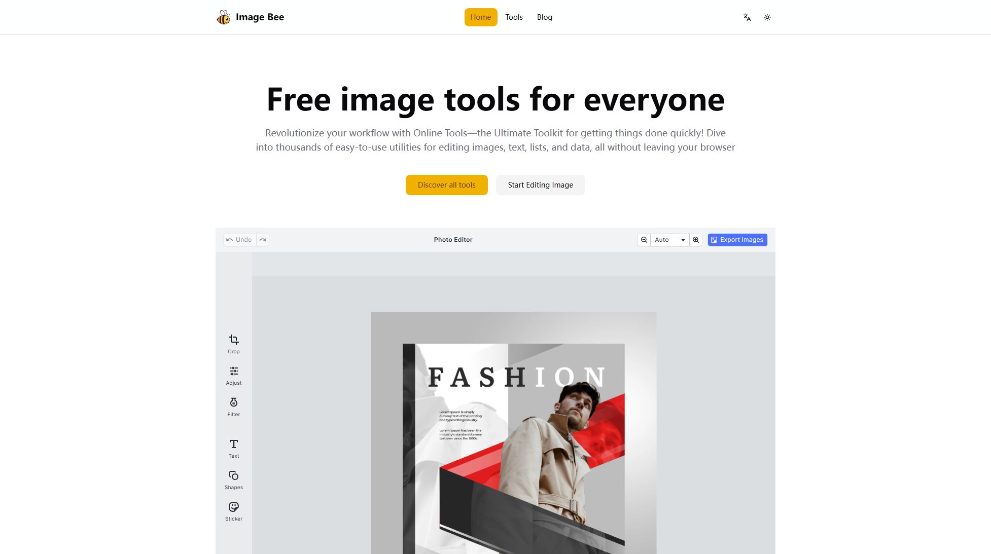 Image Bee Image Bee Interface & Screenshots Image Bee Image Bee Interface & Screenshots