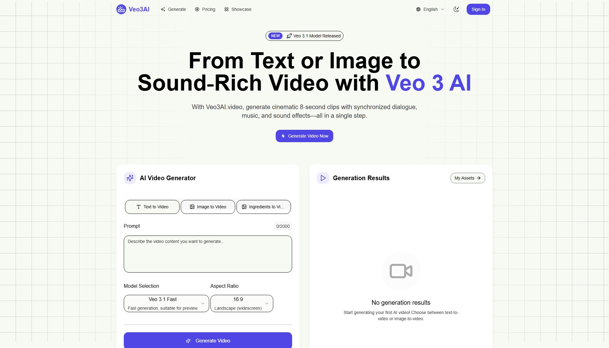 Veo 3 AI Video Generator Veo 3 AI Video Generator Interface & Screenshots