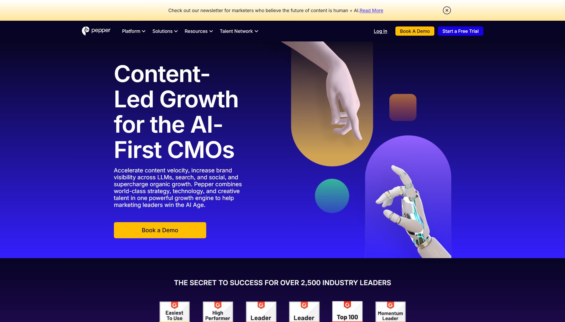 Pepper Content Pepper Content Interface & Screenshots