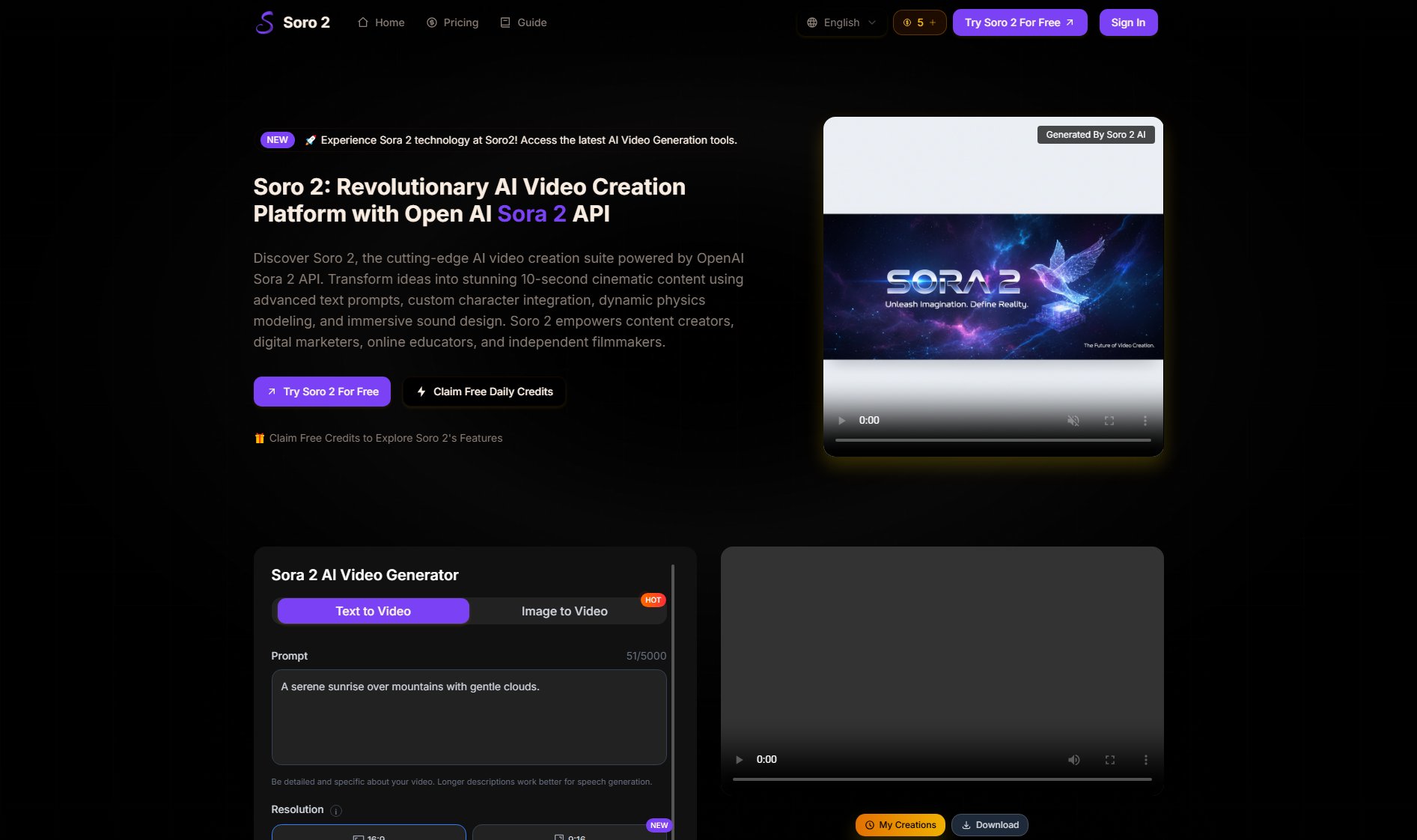 Soro 2 Soro 2 Interface & Screenshots
