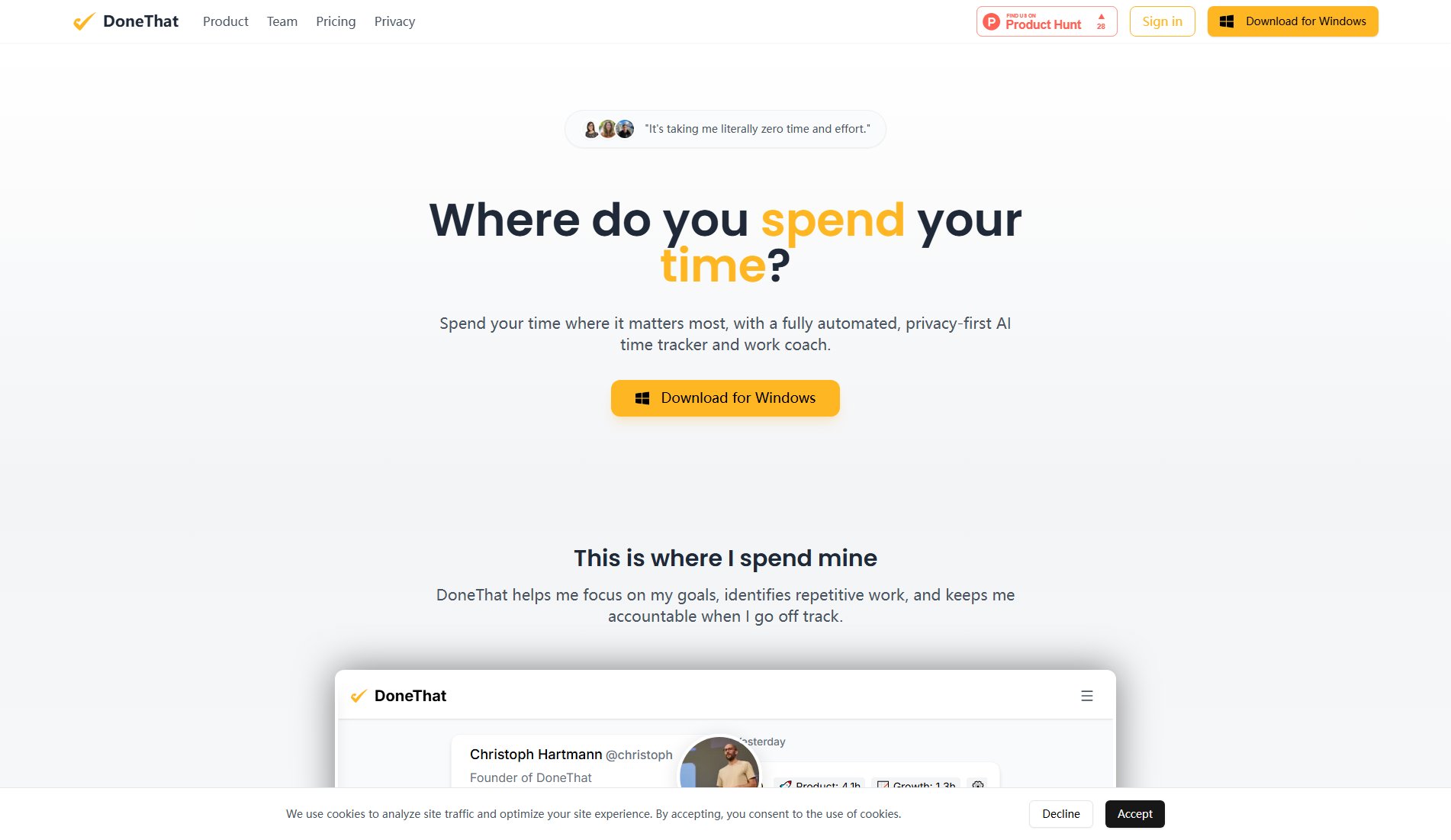 DoneThat DoneThat Interface & Screenshots