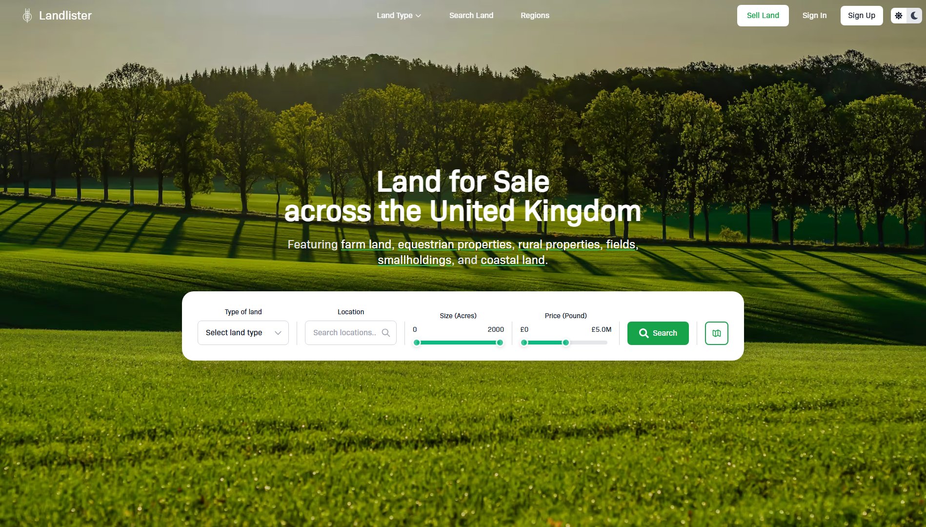 Landlister Landlister Interface & Screenshots