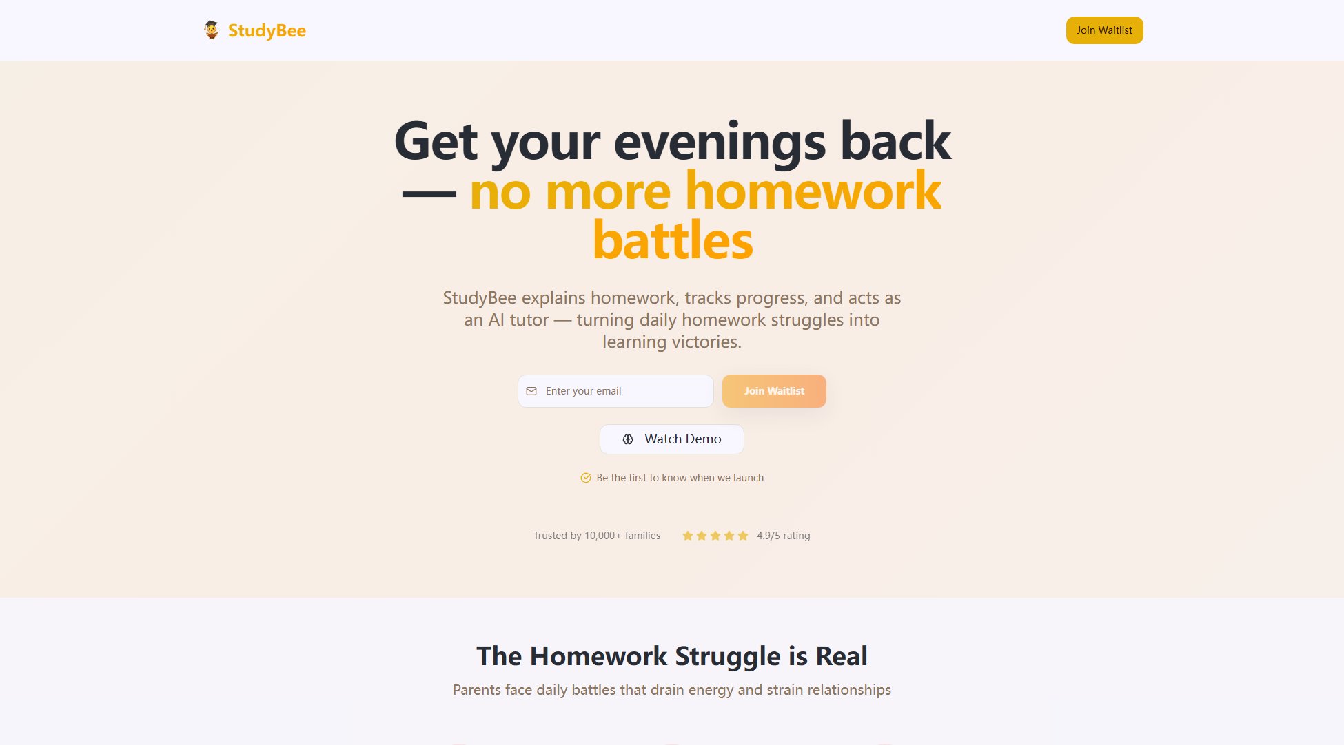 StudyBee StudyBee Interface & Screenshots