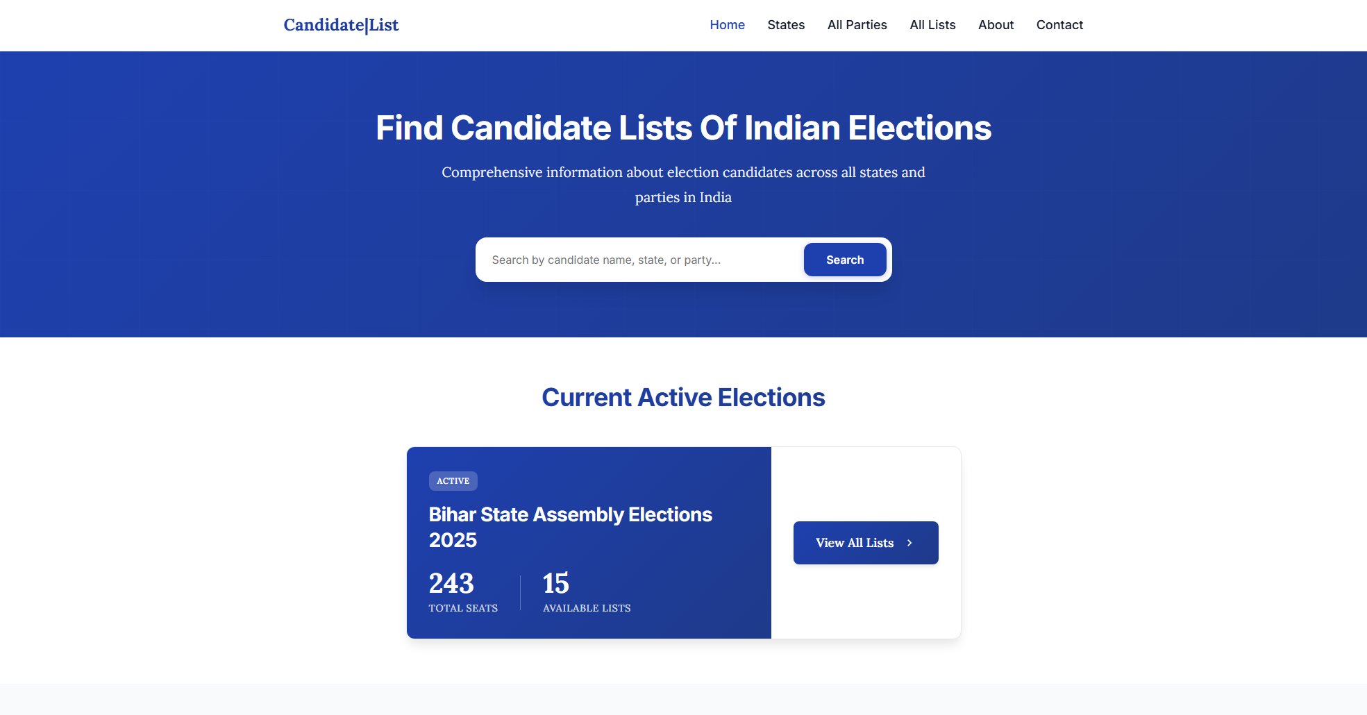 CandidateList CandidateList Interface & Screenshots