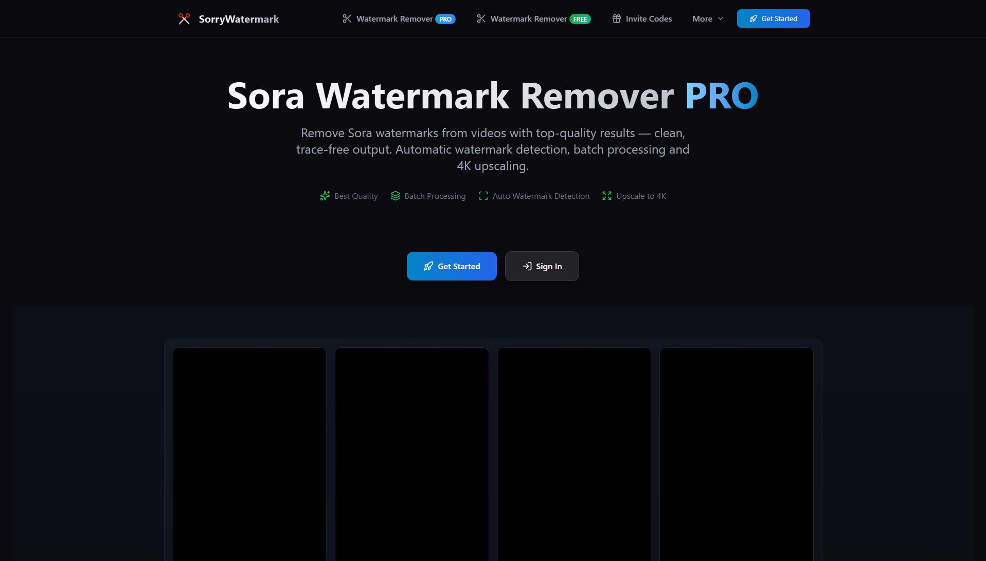 Sora Watermark Remover PRO Sora Watermark Remover PRO Interface & Screenshots