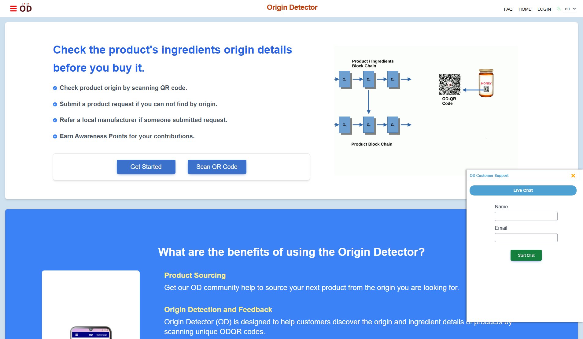 Origin Detector (OD) Origin Detector (OD) Interface & Screenshots
