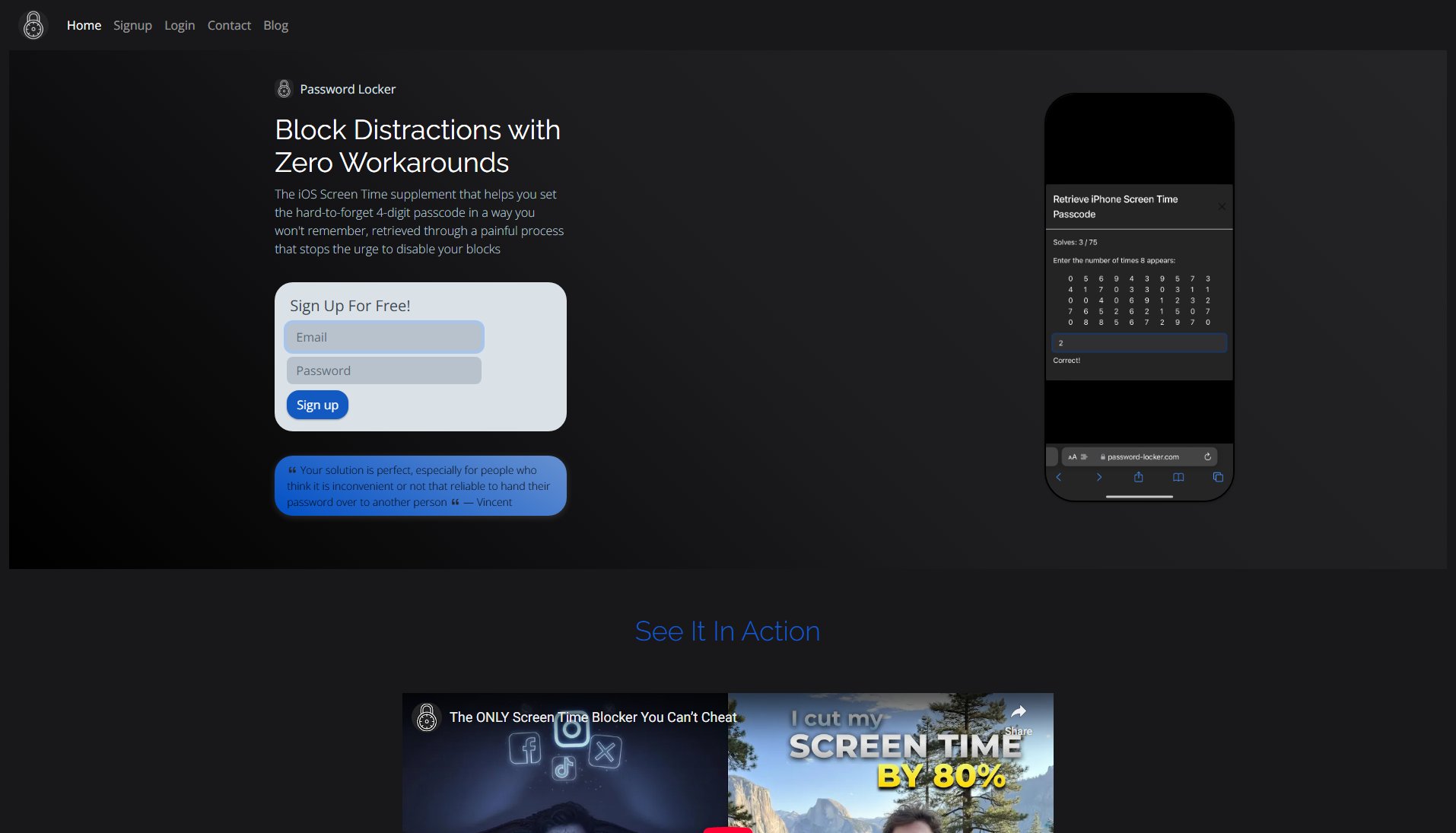 Password Locker Password Locker Interface & Screenshots