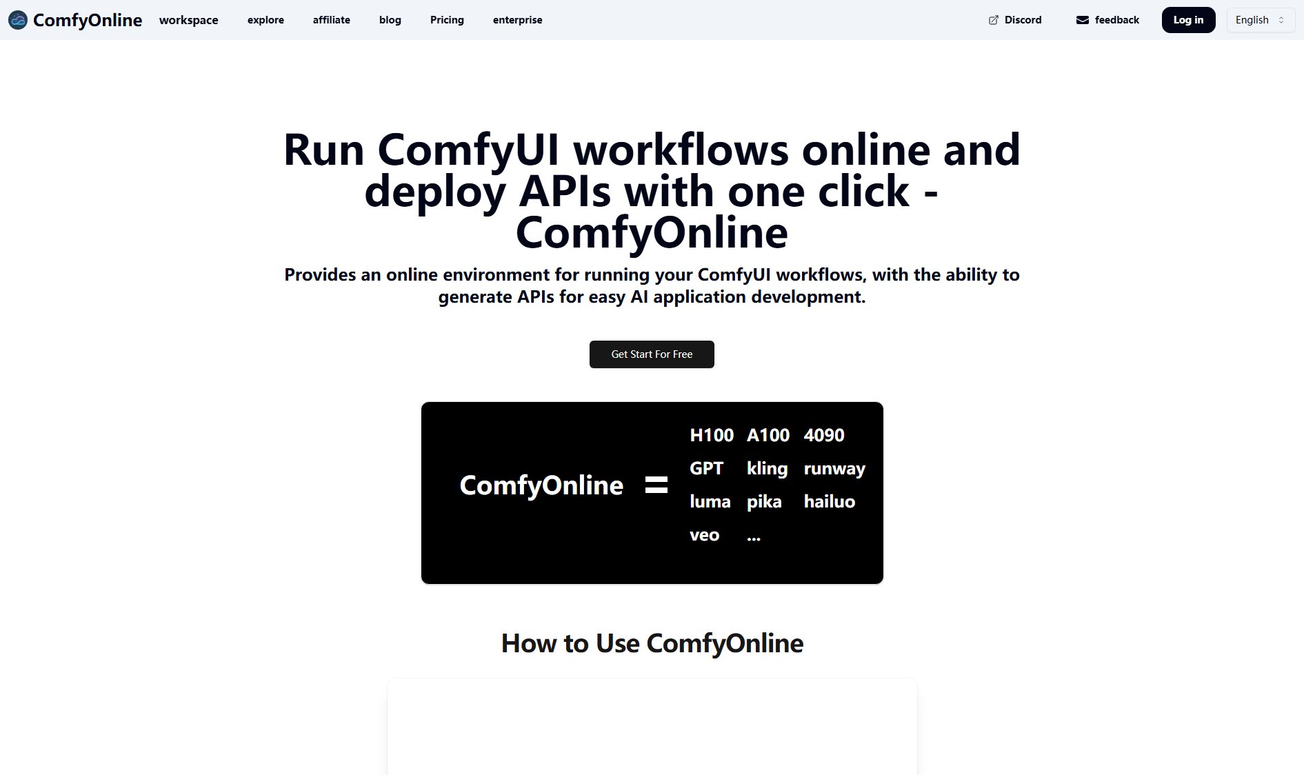 ComfyOnline ComfyOnline Interface & Screenshots