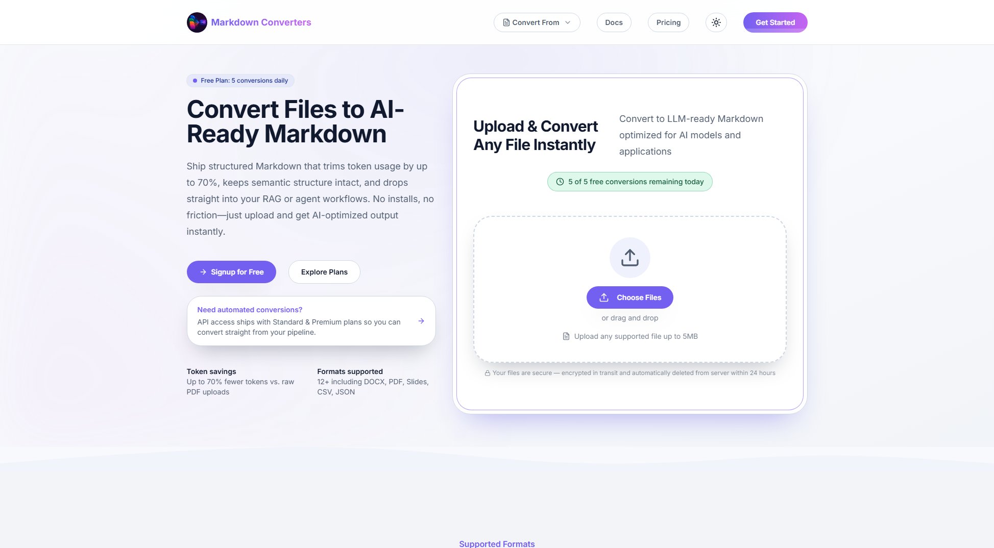 Markdown Converters Markdown Converters Interface & Screenshots