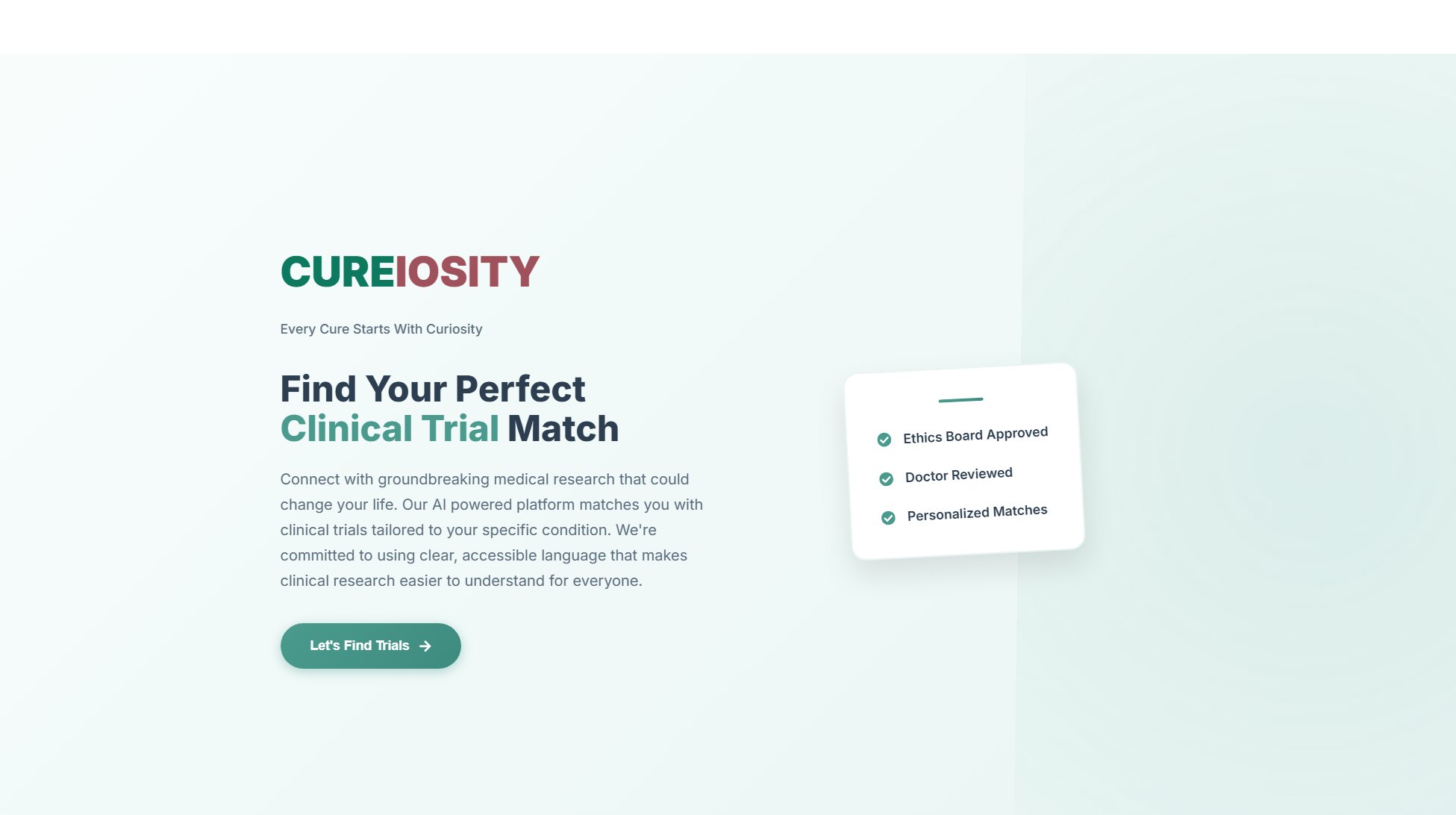 Cureiosity Cureiosity Interface & Screenshots Cureiosity Cureiosity Interface & Screenshots