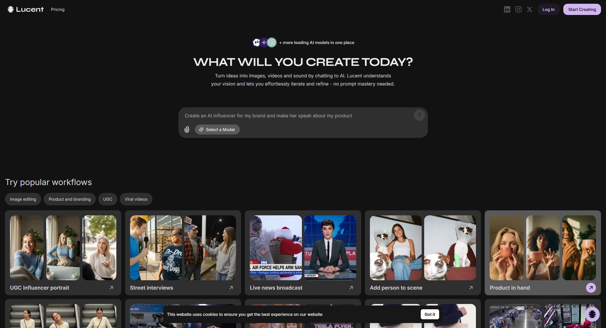 Lucent Chat Lucent Chat Interface & Screenshots