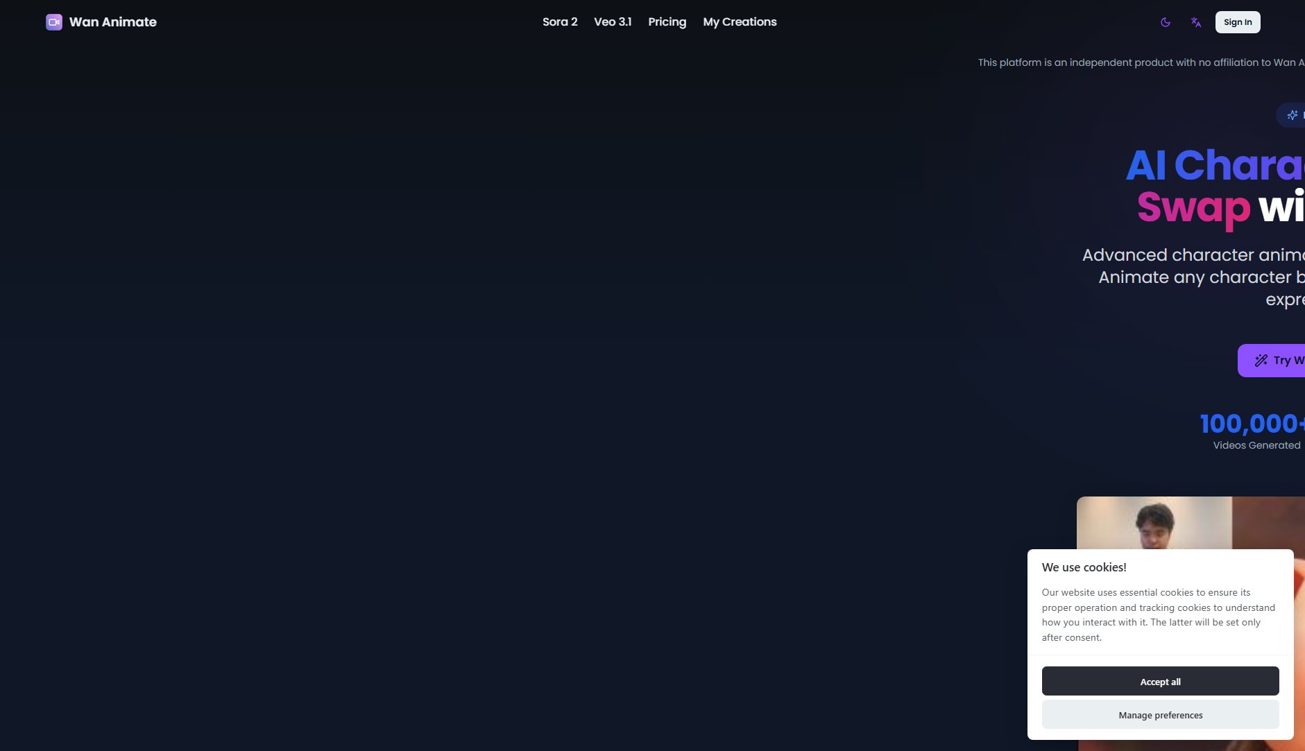 Wan Animate Wan Animate Interface & Screenshots Wan Animate Wan Animate Interface & Screenshots